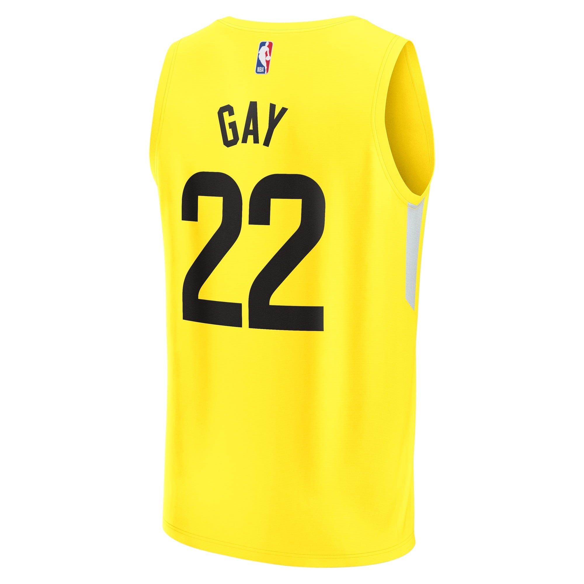 Youth Fanatics Branded Rudy Gay Yellow Utah Jazz Fast Break Player Jersey - Icon Edition - vstockx