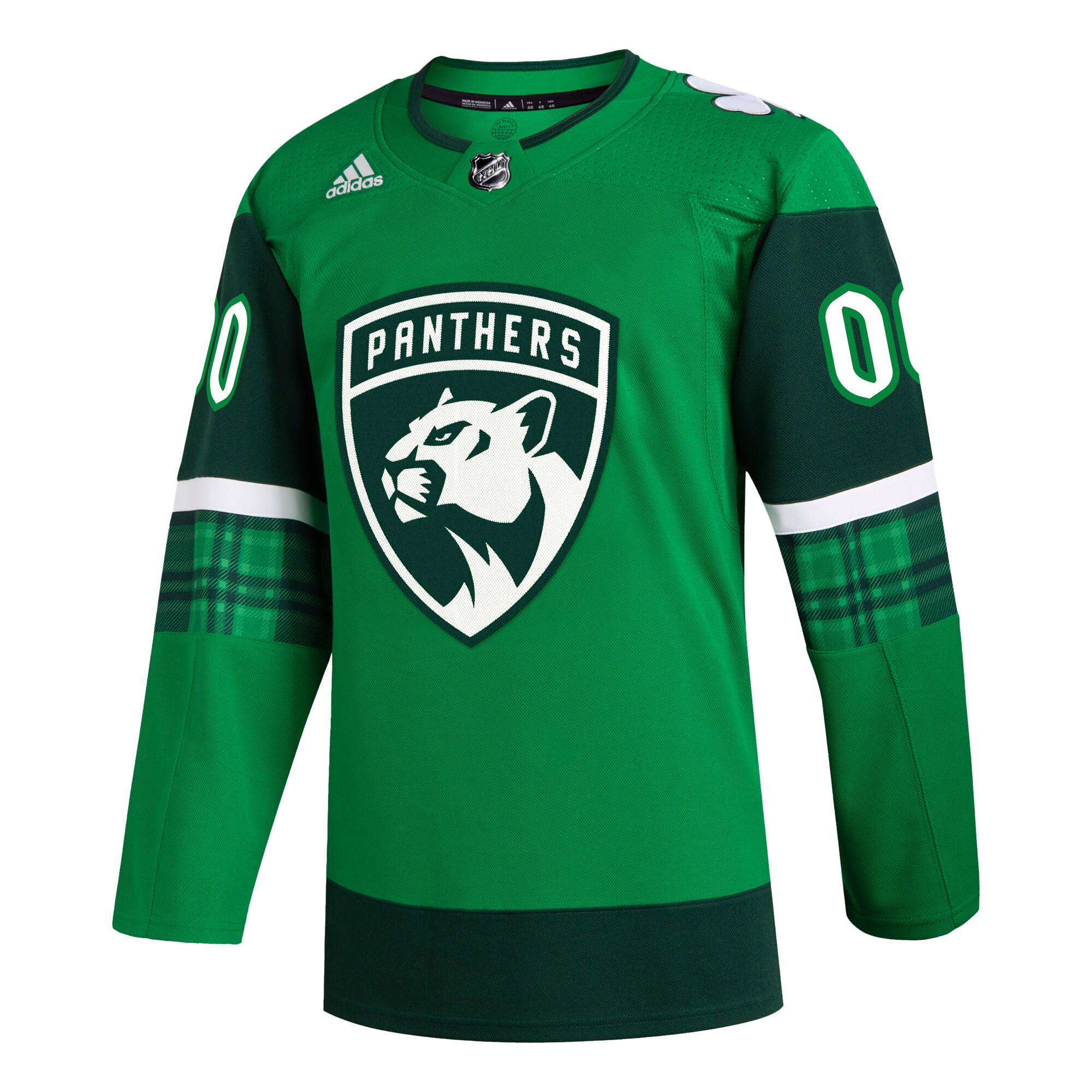 Florida Panthers adidas St. Patrick's Day Authentic Custom Jersey - Kelly Green - vstockx