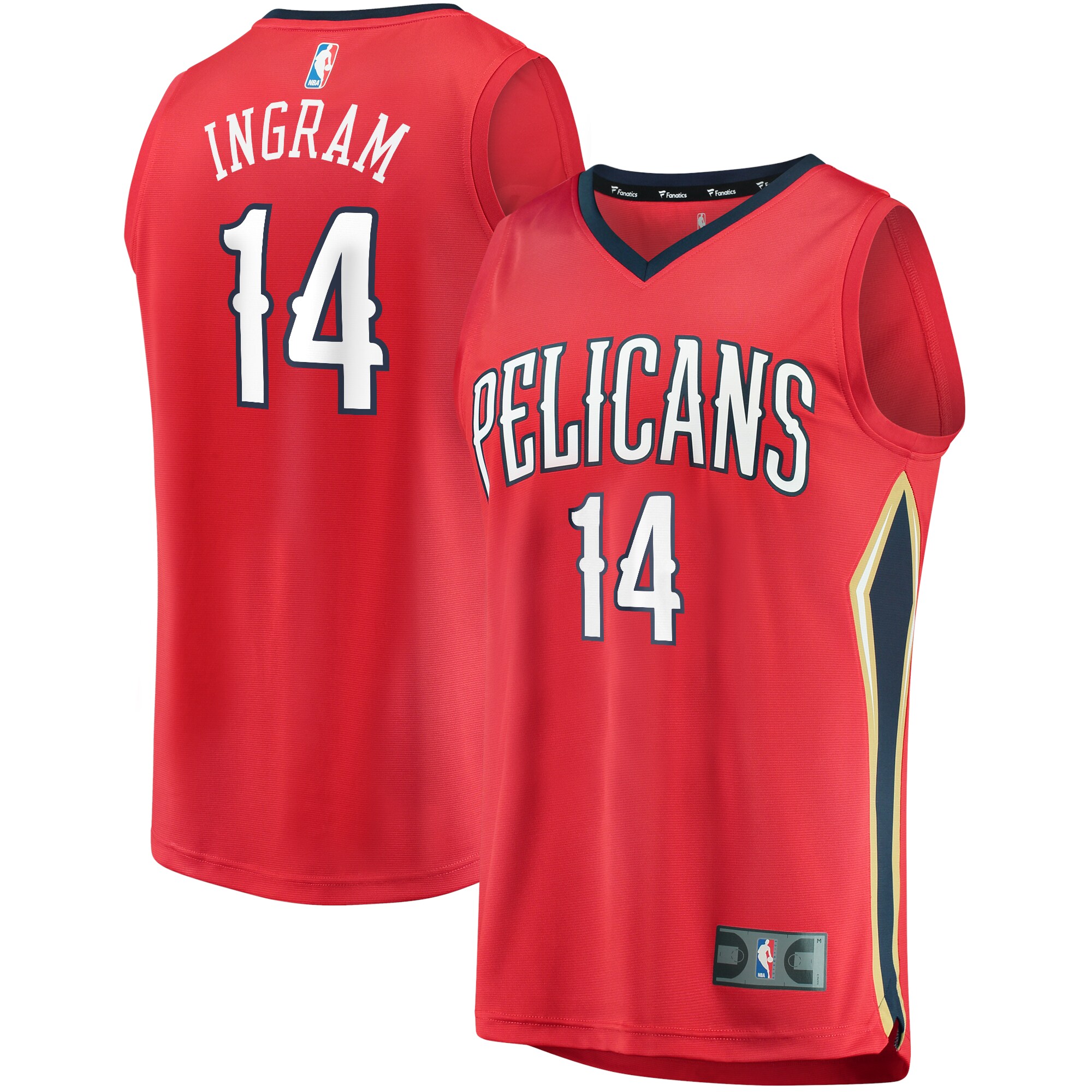 Brandon Ingram New Orleans Pelicans Fanatics Branded Youth 2021/22 Fast Break Replica Player Jersey Red - Statement Edition - vstockx