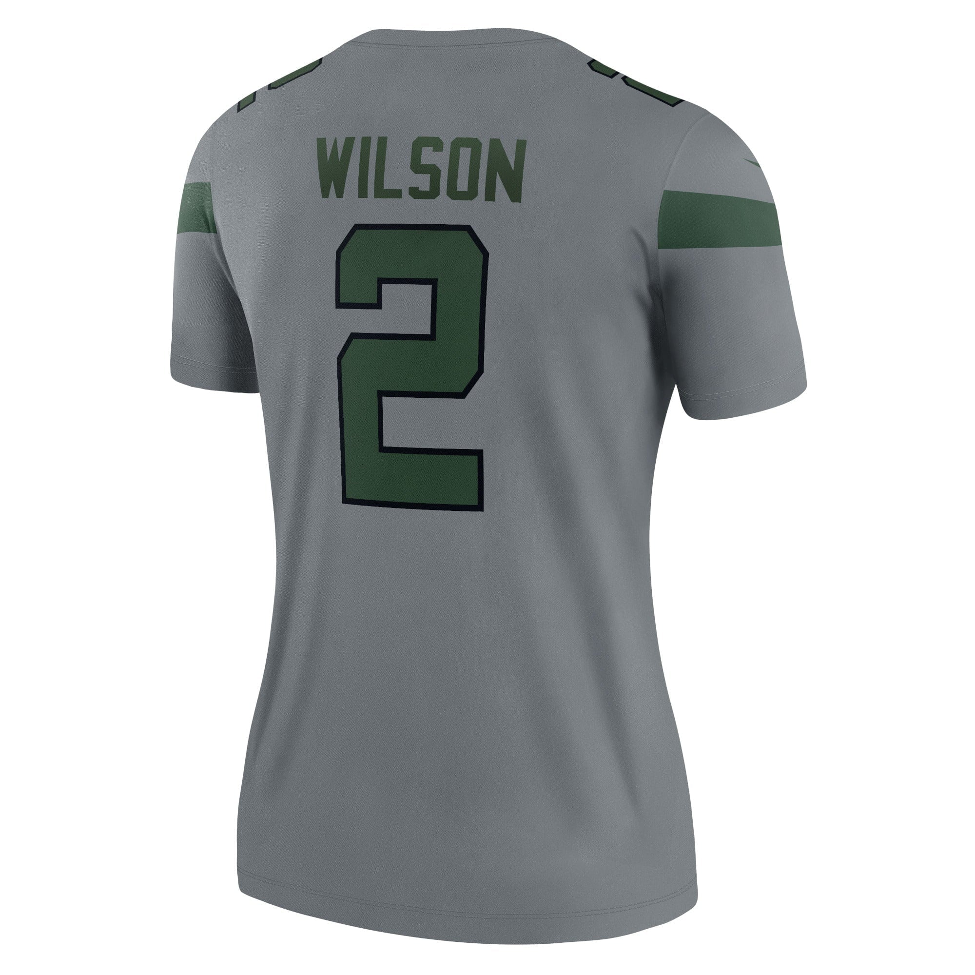 Women's Nike Zach Wilson Gray New York Jets Inverted Legend Jersey - vstockx