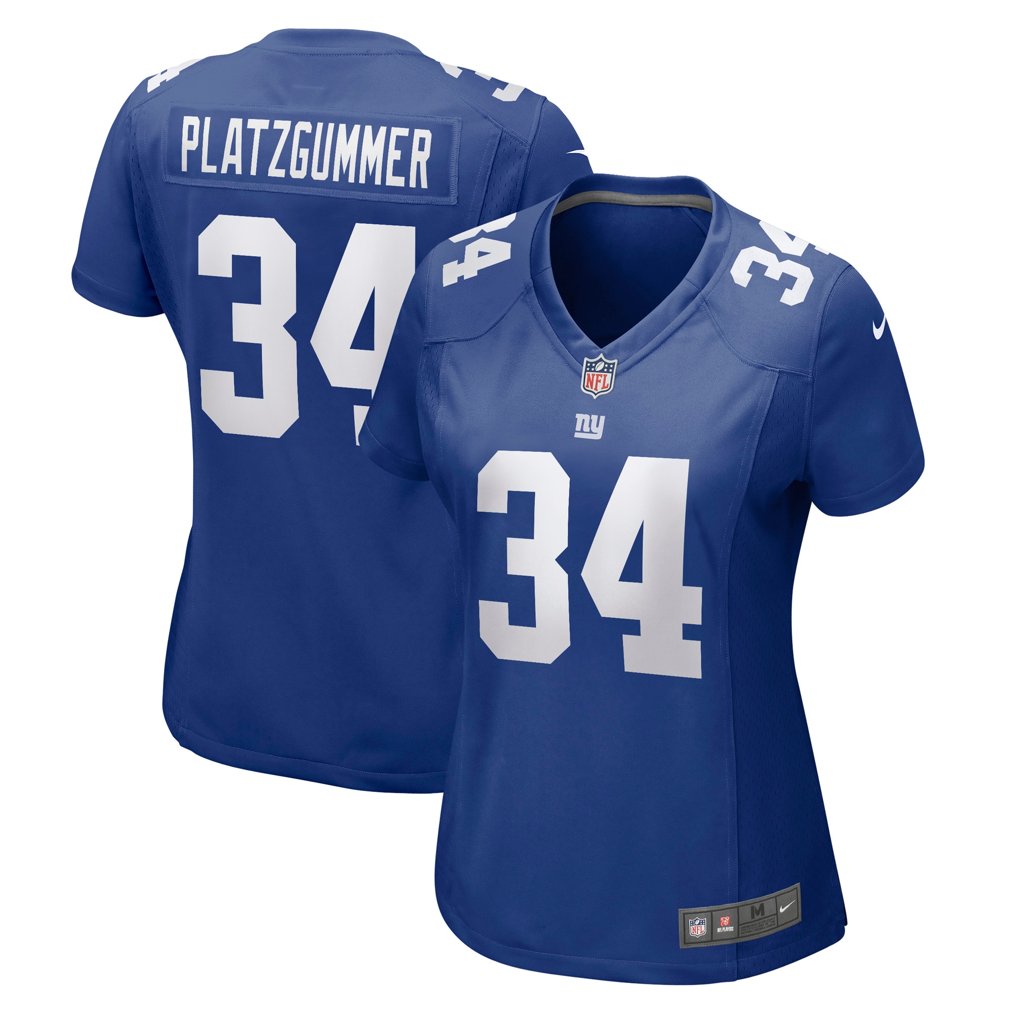 Sandro Platzgummer New York Giants Nike Women's Game Player Jersey - Royal - vstockx