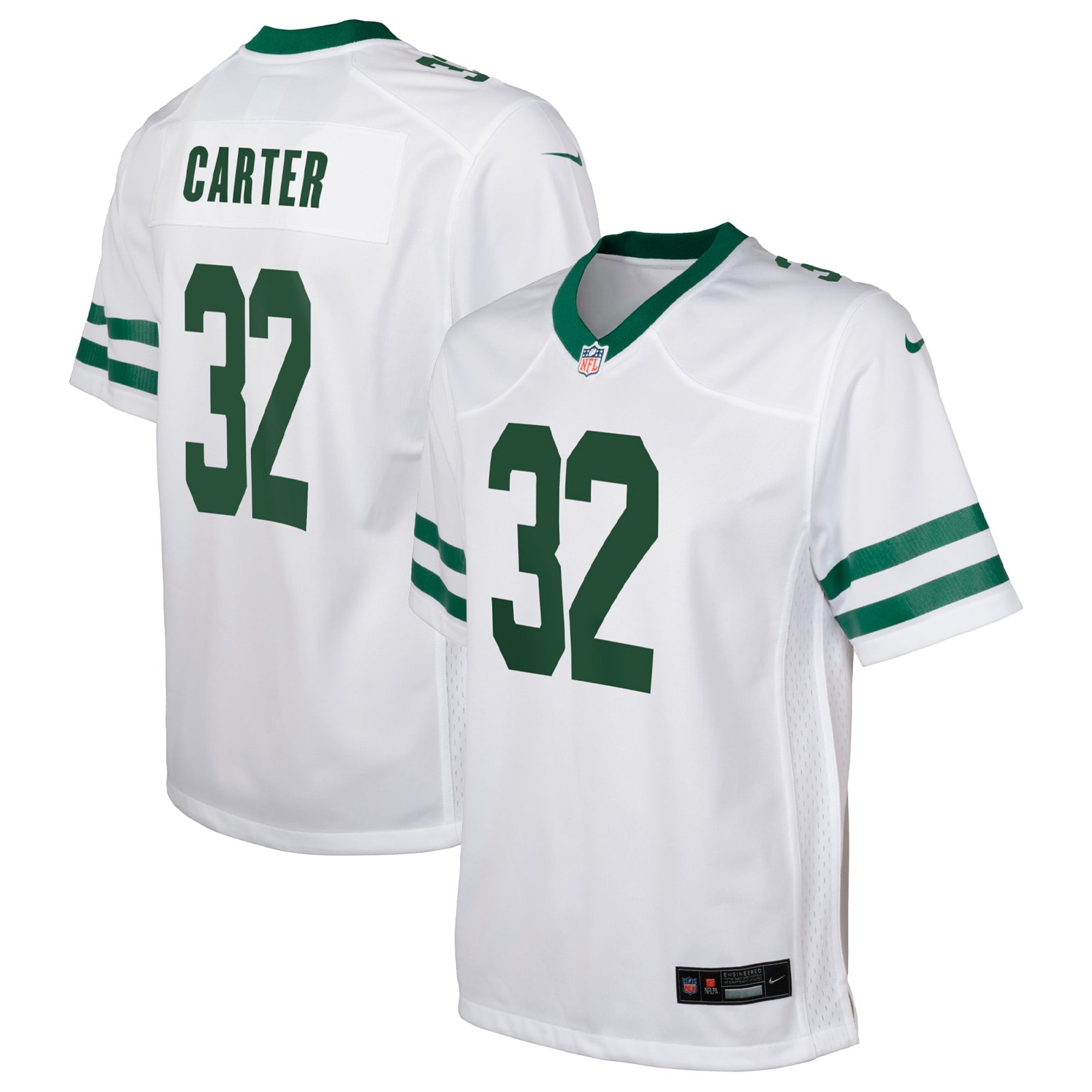 Youth Nike Michael Carter White New York Jets Game Jersey - vstockx