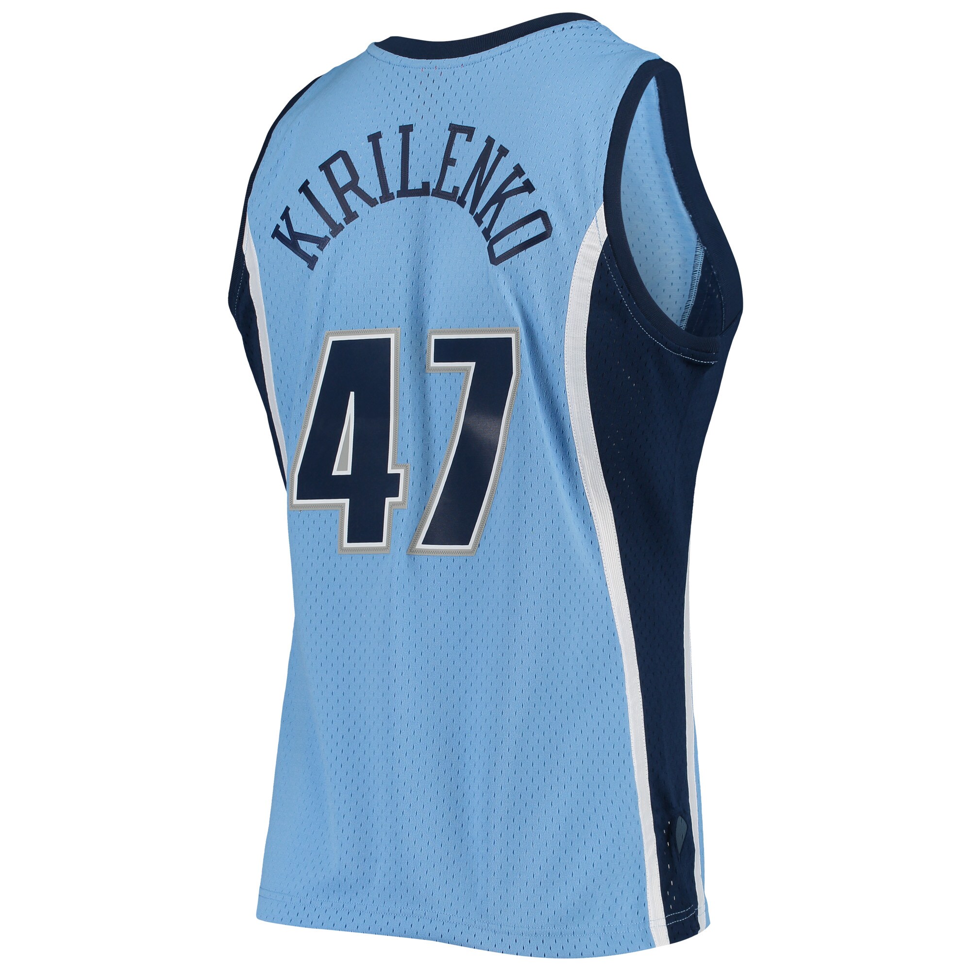 Andrei Kirilenko Utah Jazz Mitchell & Ness Hardwood Classics Swingman Jersey - Powder Blue - vstockx