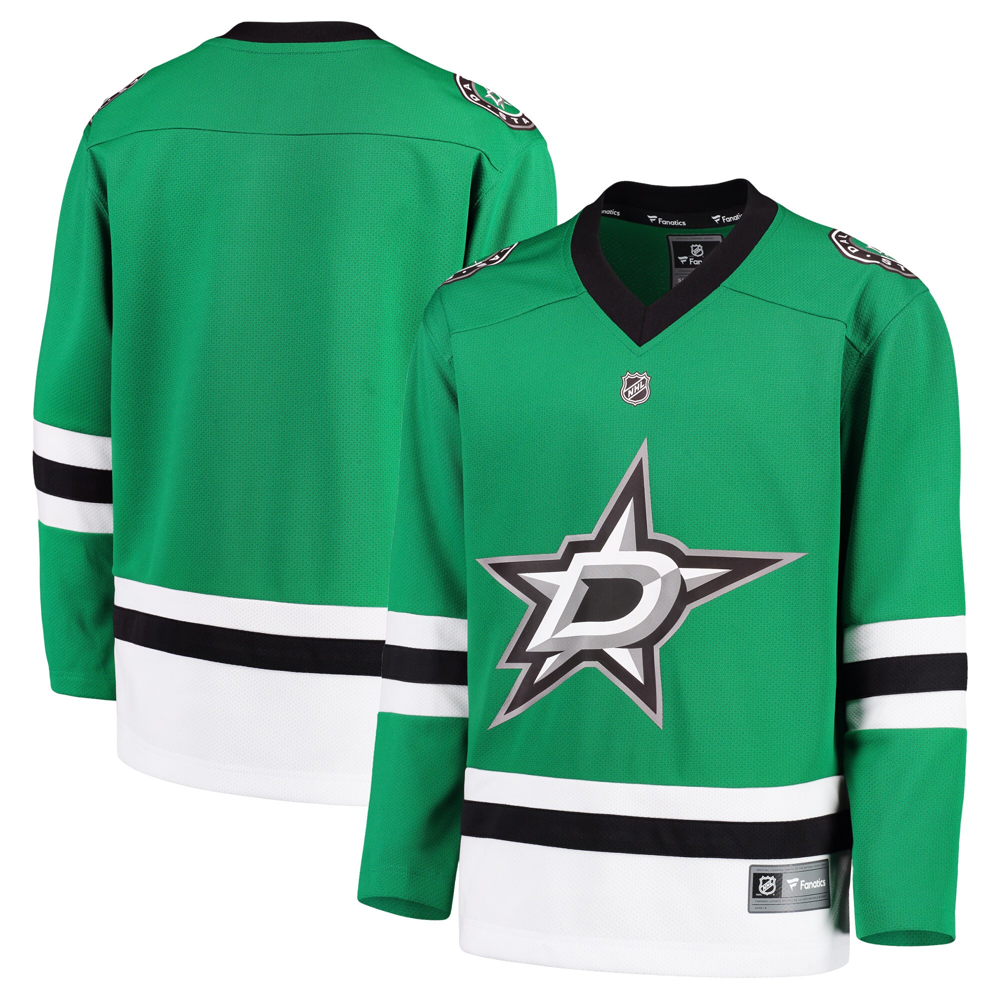 Dallas Stars Fanatics Branded Youth Home Replica Blank Jersey - Green - vstockx