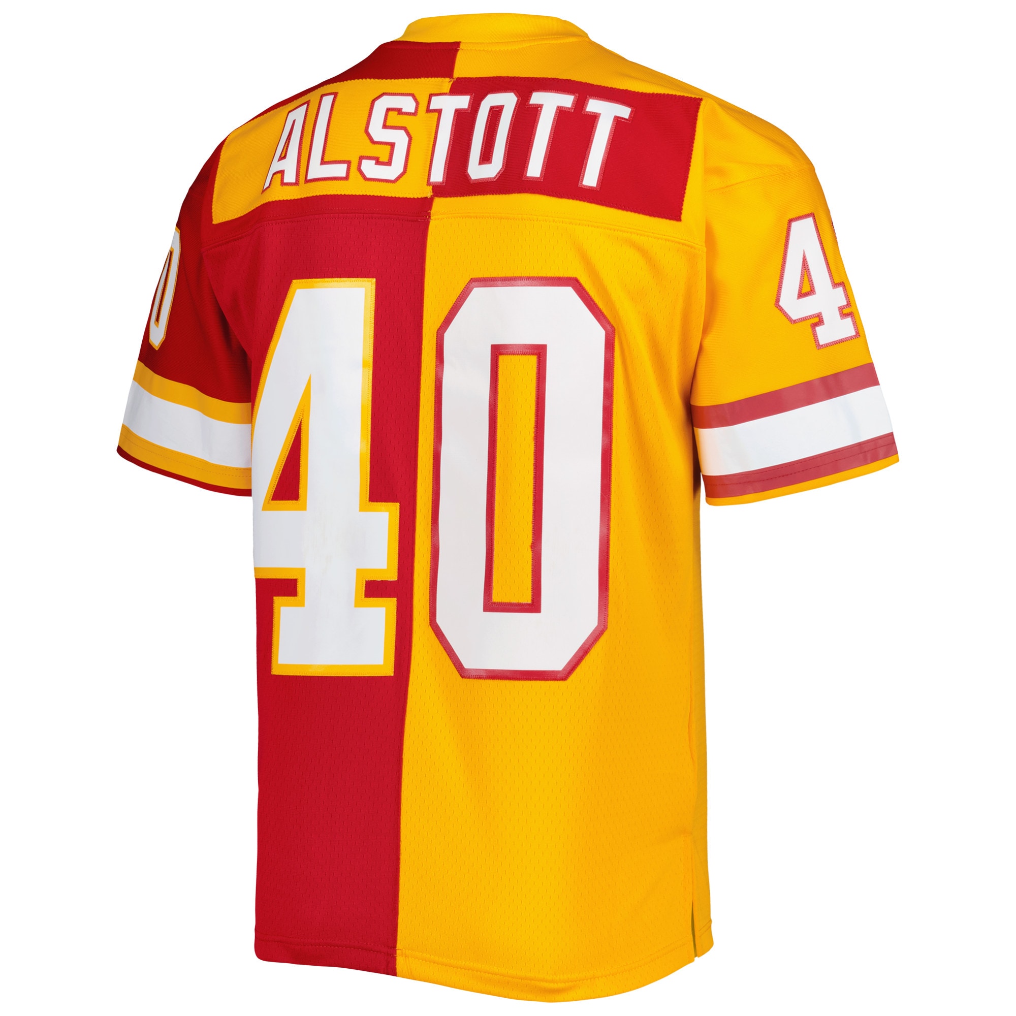 Mike Alstott Tampa Bay Buccaneers Mitchell & Ness 1996 Split Legacy Replica Jersey - Orange/Red - vstockx