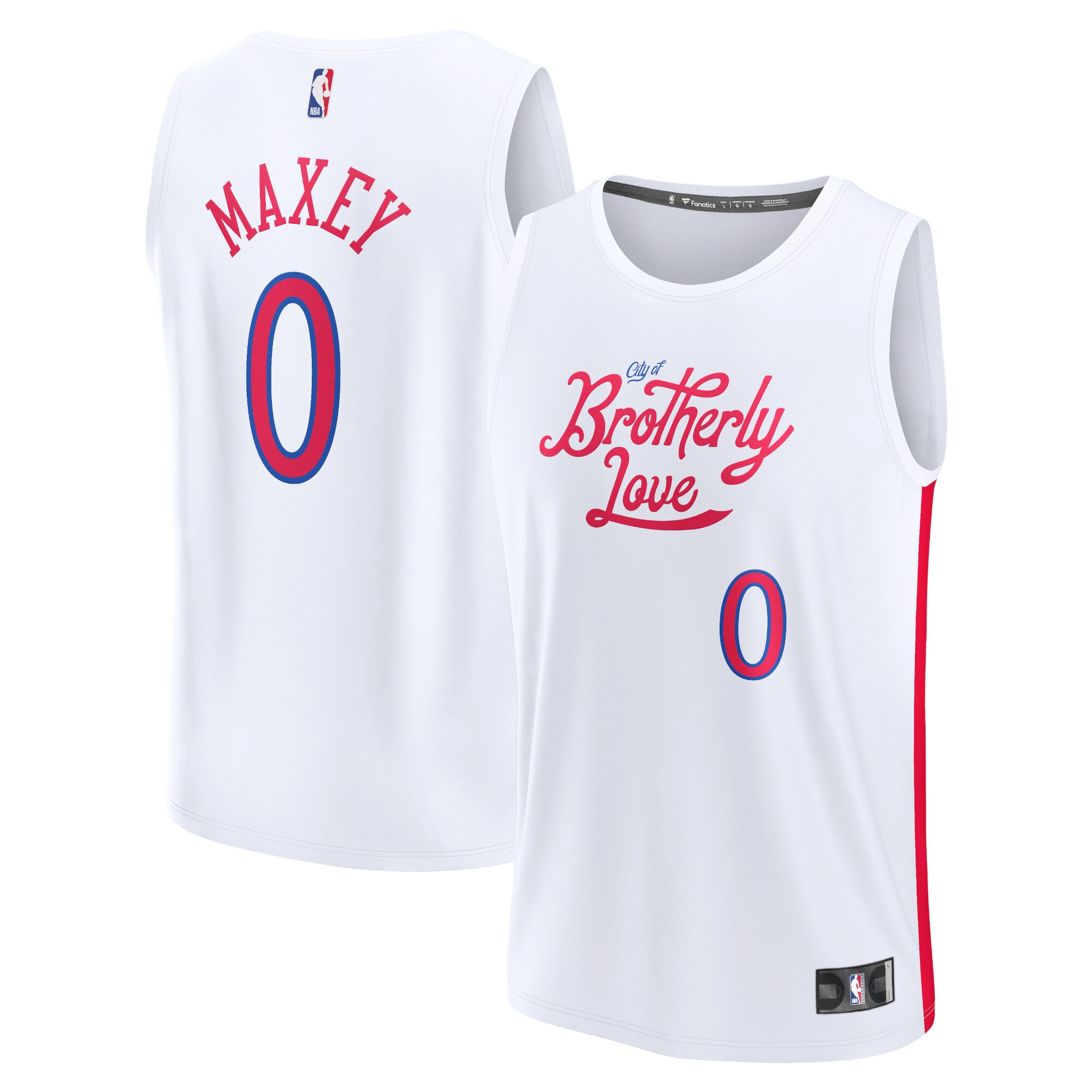 Tyrese Maxey Philadelphia 76ers Fanatics Branded 2022/23 Fastbreak Jersey - City Edition - White - vstockx
