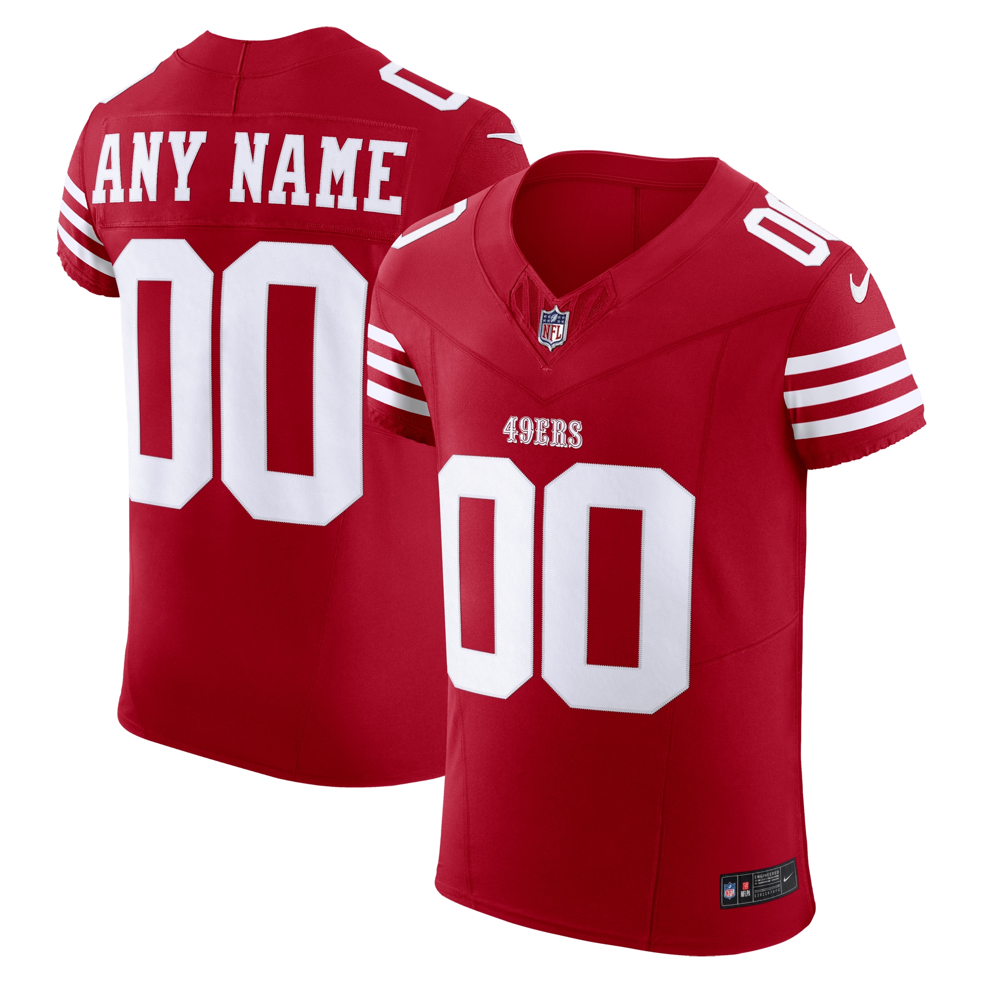 San Francisco 49ers Nike Vapor F.U.S.E. Elite Custom Jersey - Scarlet - vstockx