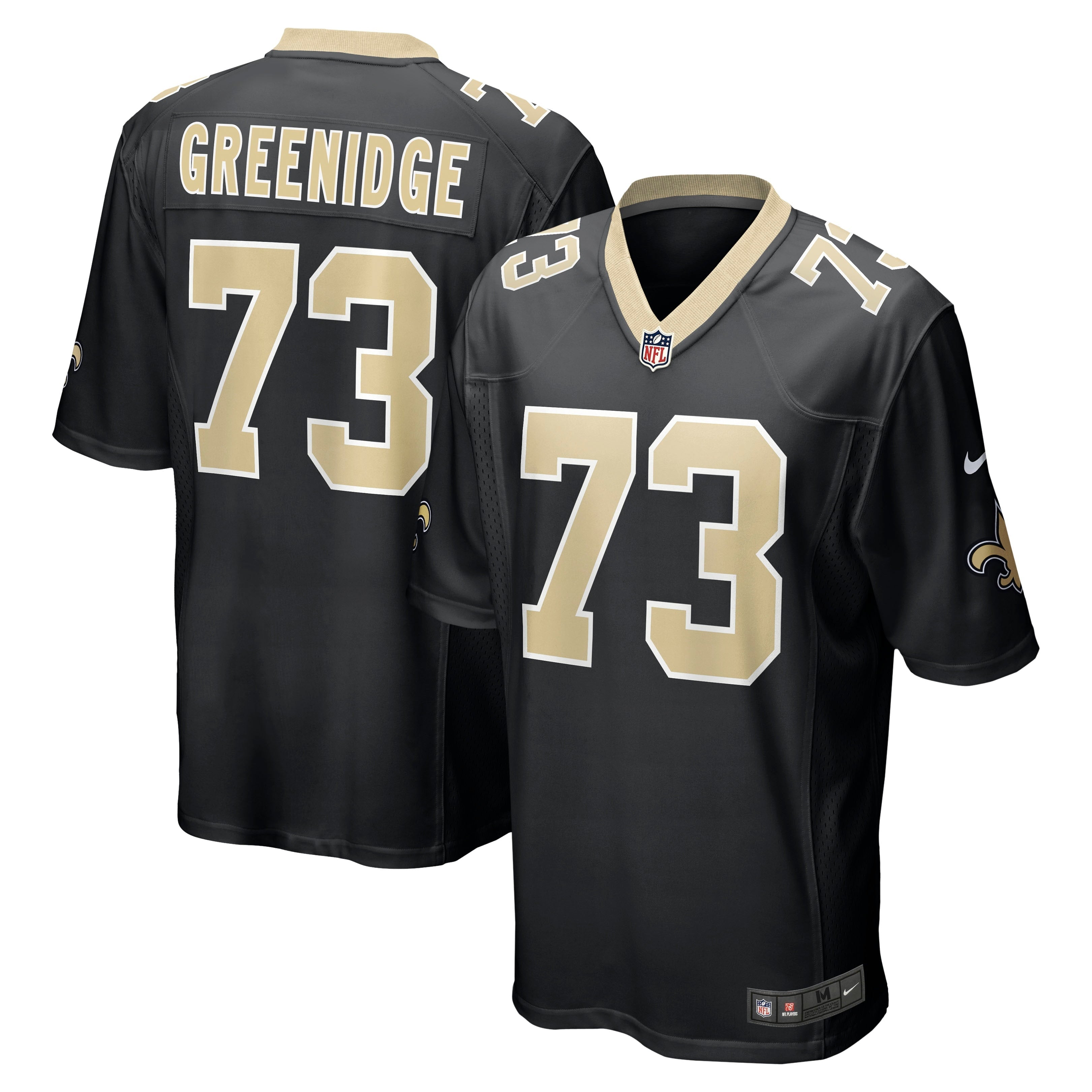 Men's Nike Ethan Greenidge Black New Orleans Saints Game Jersey - vstockx