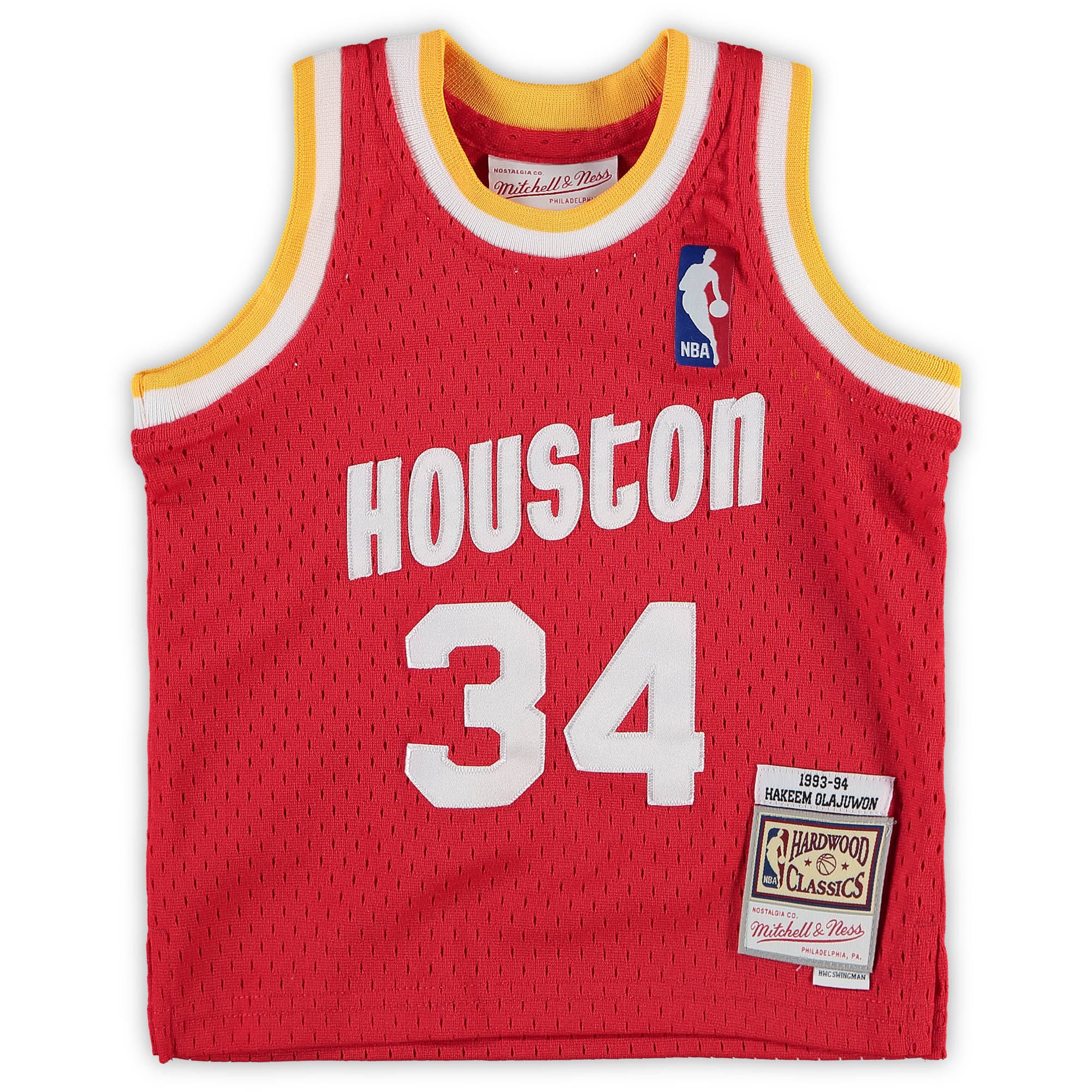 Hakeem Olajuwon Houston Rockets Mitchell & Ness Infant 1993/94 Hardwood Classics Retired Player Jersey - Red - vstockx