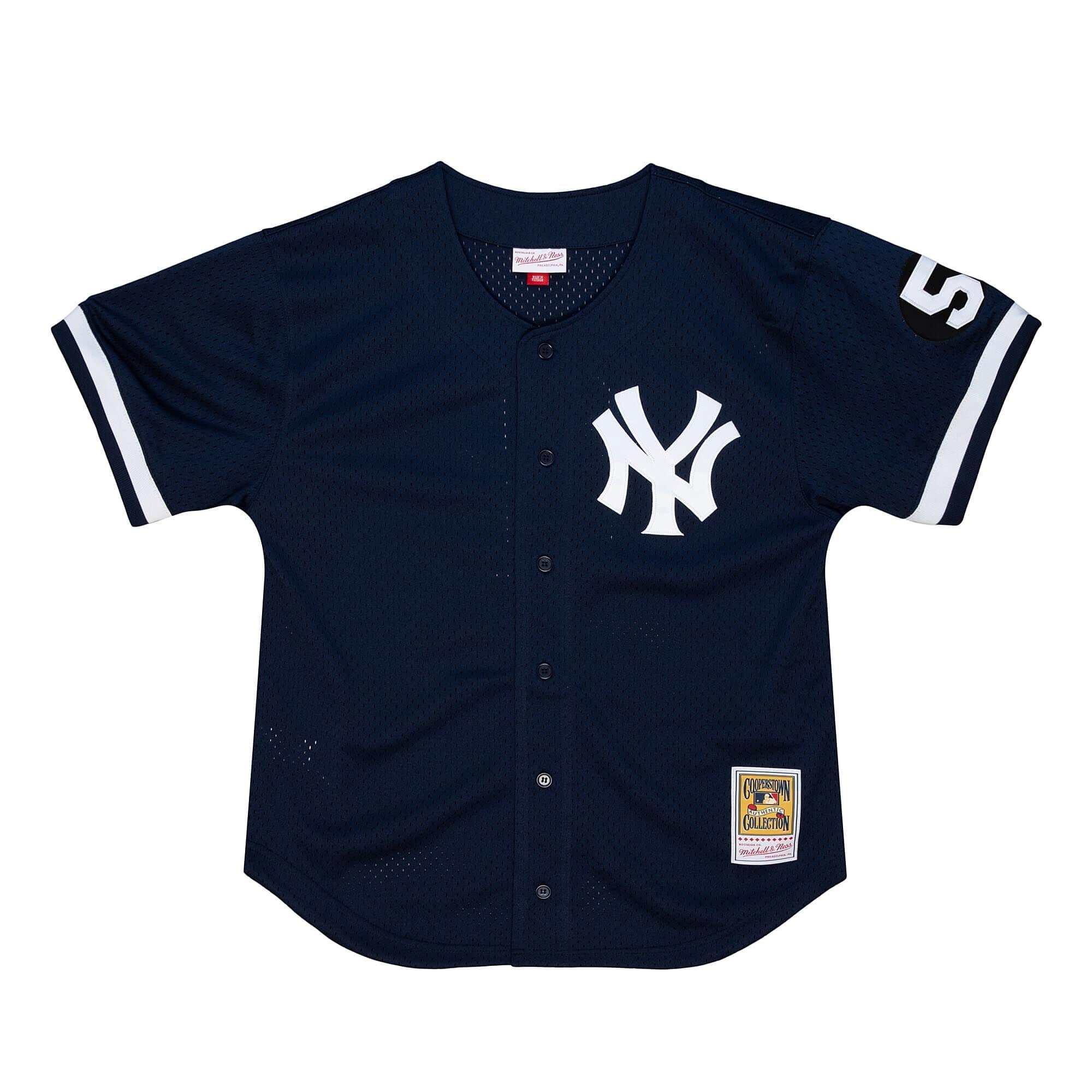 Authentic Yogi Berra New York Yankees 1999 Button Front Jersey - vstockx