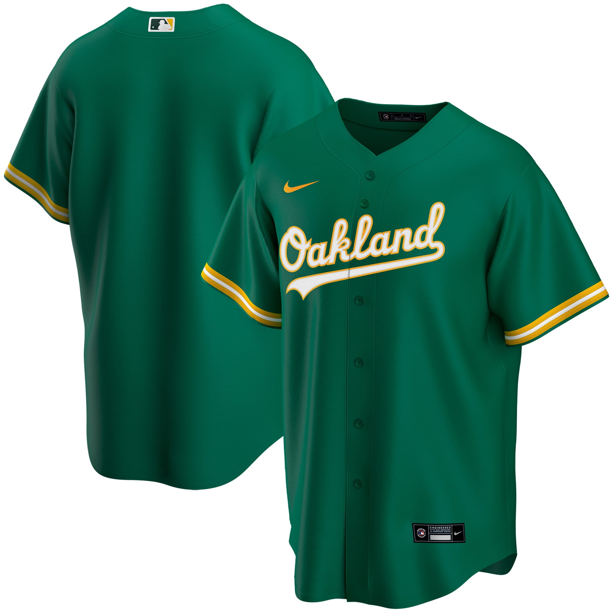 Oakland Athletics Nike Youth Alternate Replica Team Jersey - Kelly Green - vstockx