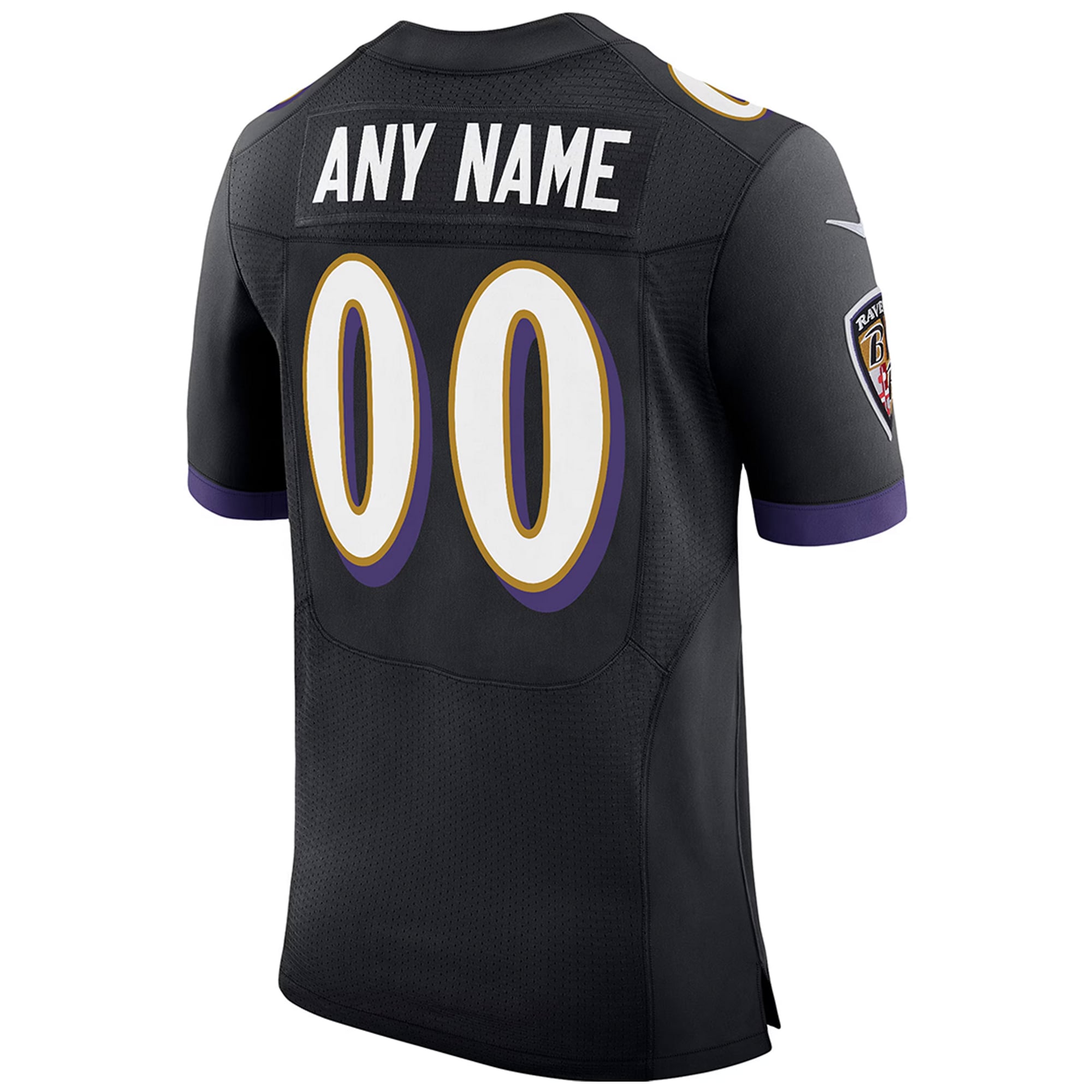 Baltimore Ravens Nike Speed Machine Elite Custom Jersey - Black - vstockx