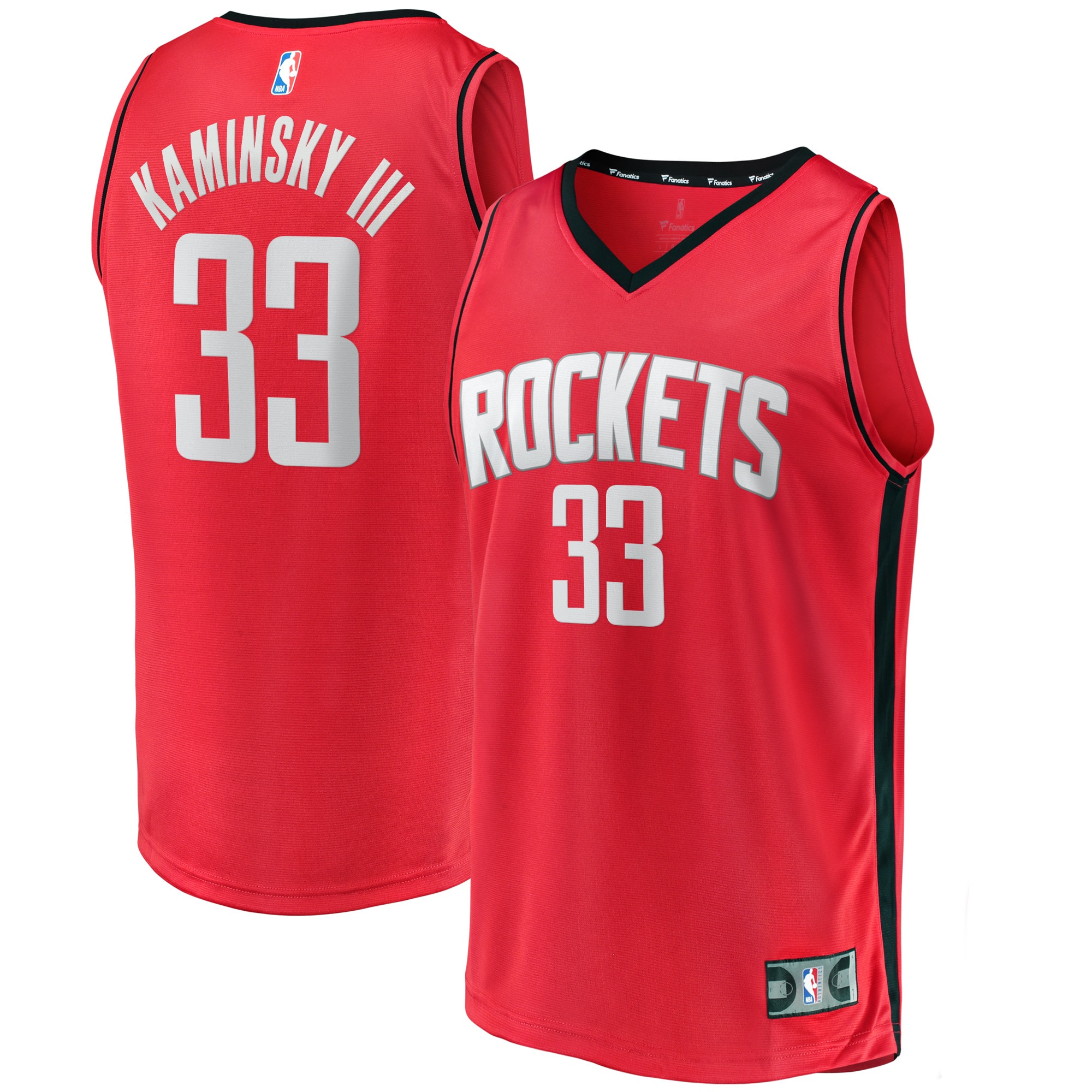 Frank Kaminsky III Houston Rockets Fanatics Branded Fast Break Player Jersey - Icon Edition - Red - vstockx