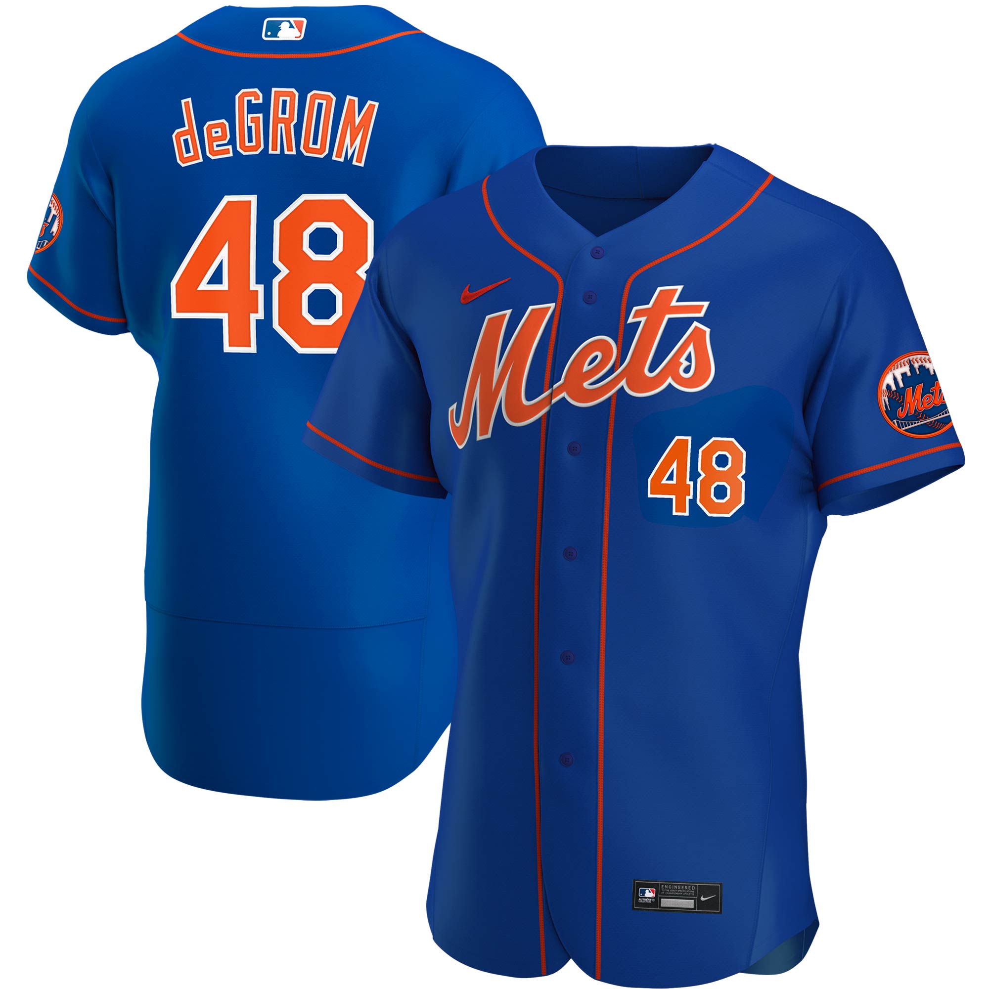Men's Nike Jacob deGrom Royal New York Mets Alternate Authentic Player Jersey - vstockx