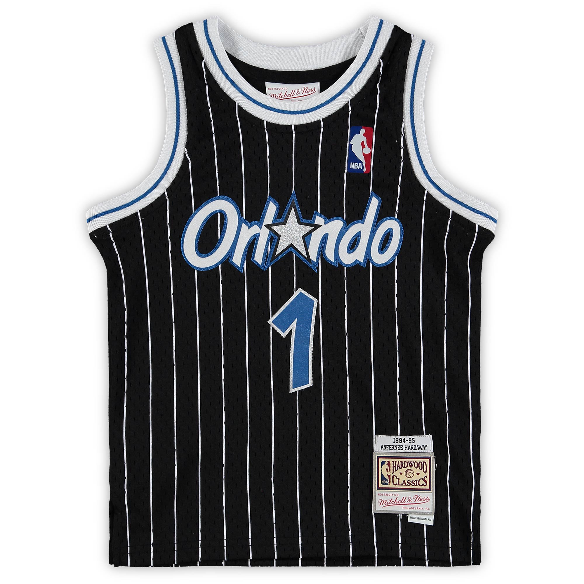 Penny Hardaway Orlando Magic Mitchell & Ness Preschool 1994-1995 Hardwood Classics Throwback Team Jersey - Black - vstockx