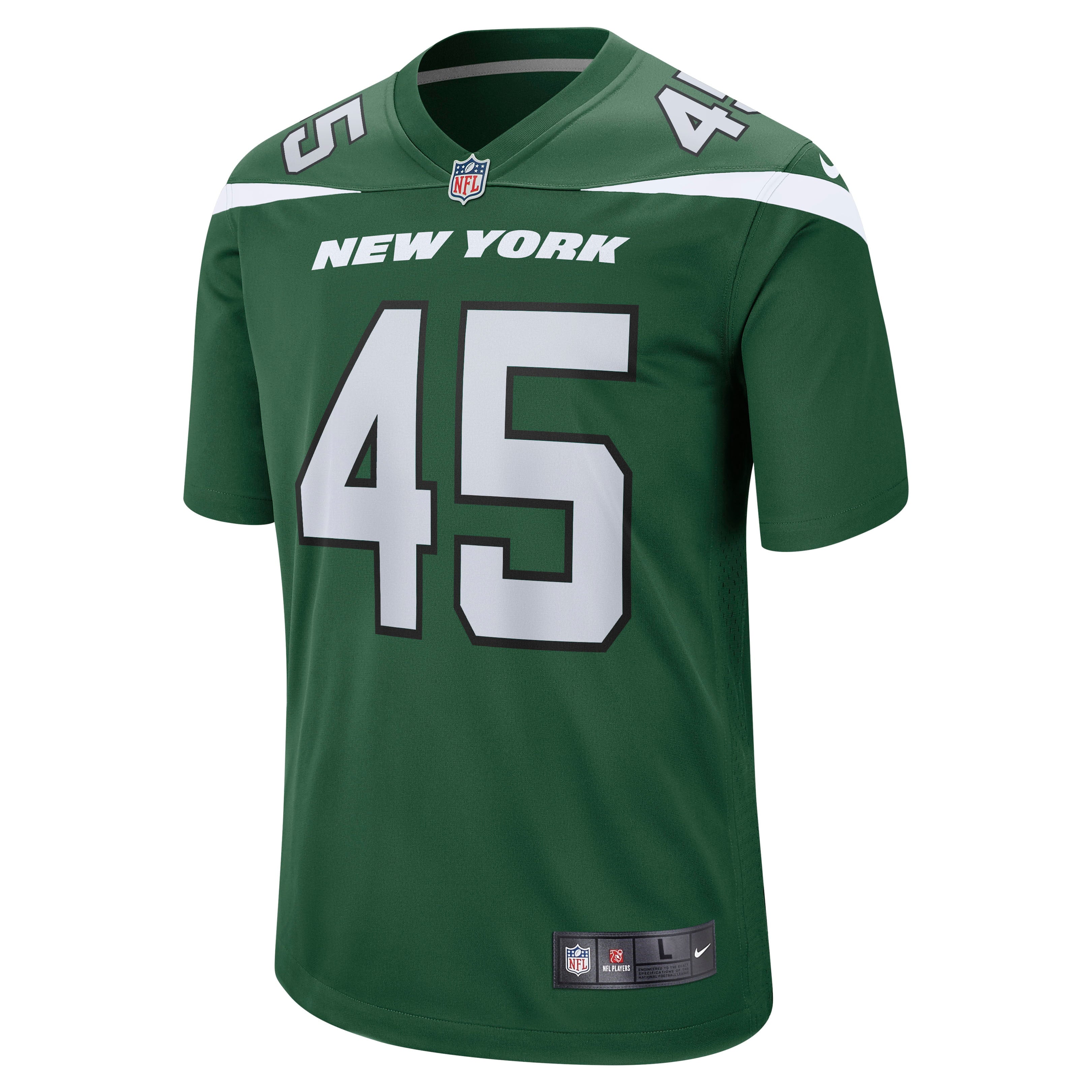 Men's Nike Hamsah Nasirildeen Gotham Green New York Jets Game Jersey - vstockx