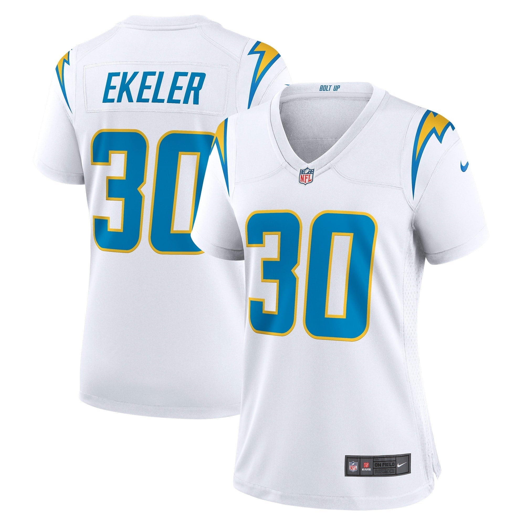 Women's Nike Austin Ekeler White Los Angeles Chargers Game Jersey - vstockx