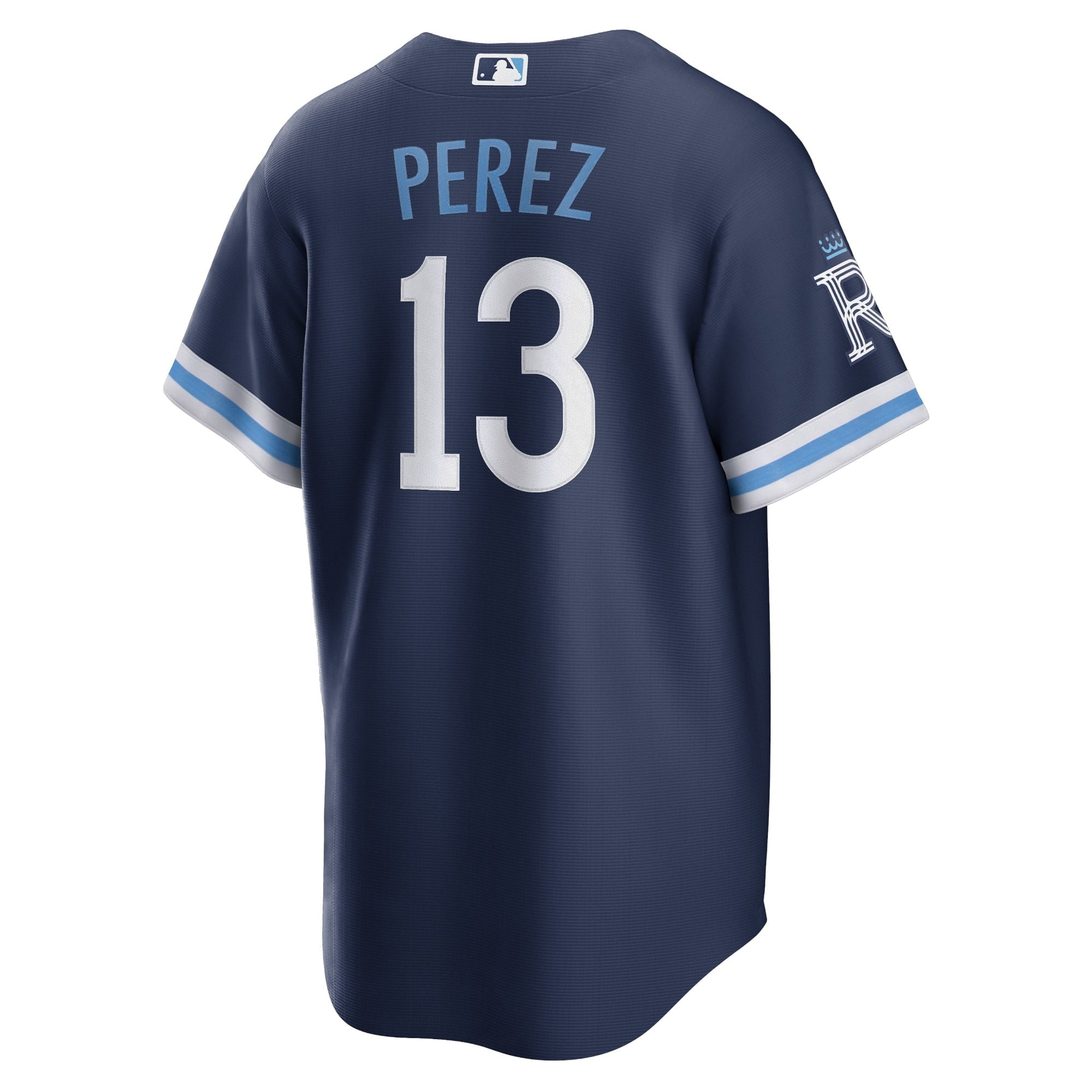 Men's Nike Salvador Perez Navy Kansas City Royals 2022 City Connect Replica Player Jersey - vstockx