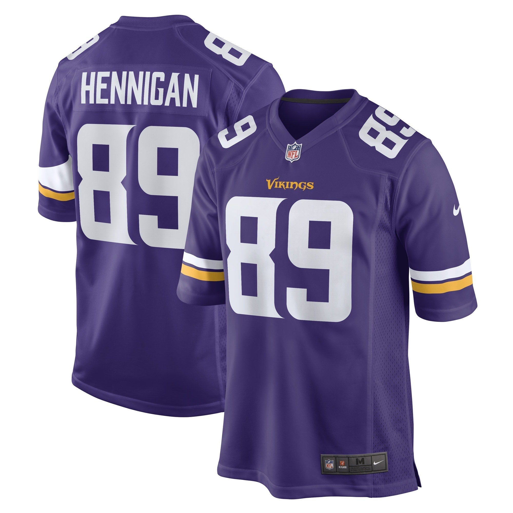 Men's Nike Thomas Hennigan Purple Minnesota Vikings Game Player Jersey - vstockx