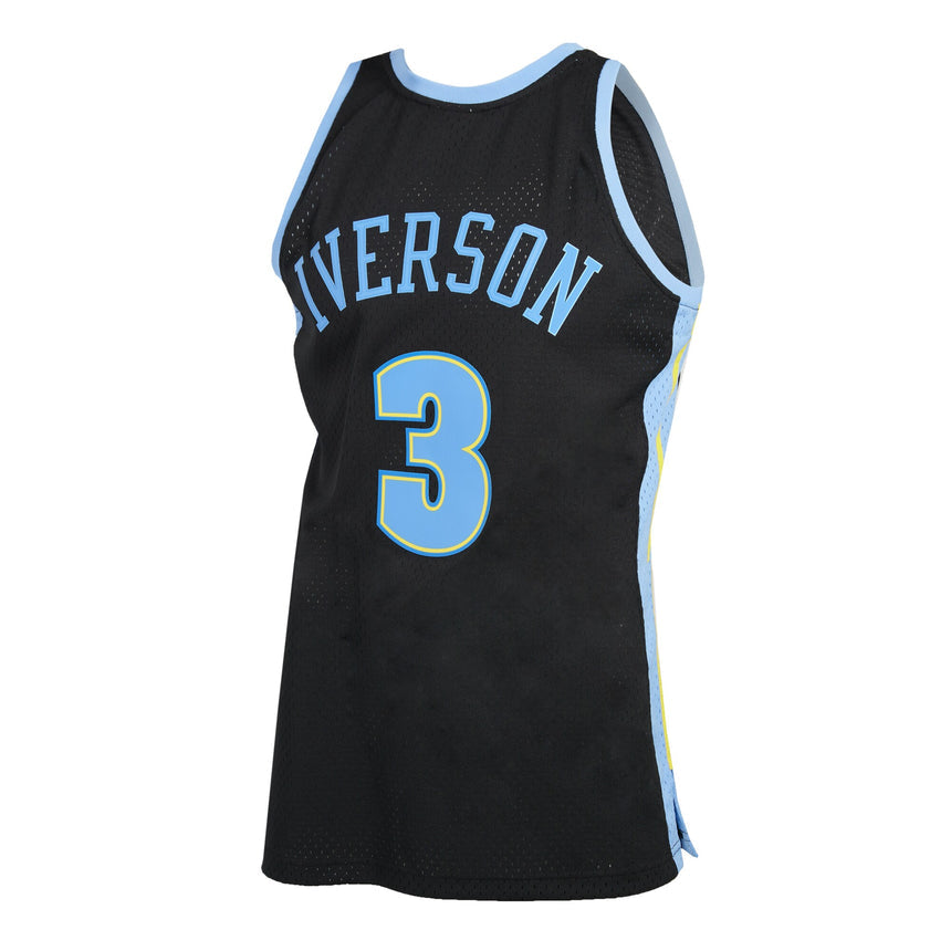 Men's Denver Nuggets Allen Iverson Mitchell & Ness Black 2006-2007 Hardwood Classics Reload 2.0 Swingman Jersey - vstockx