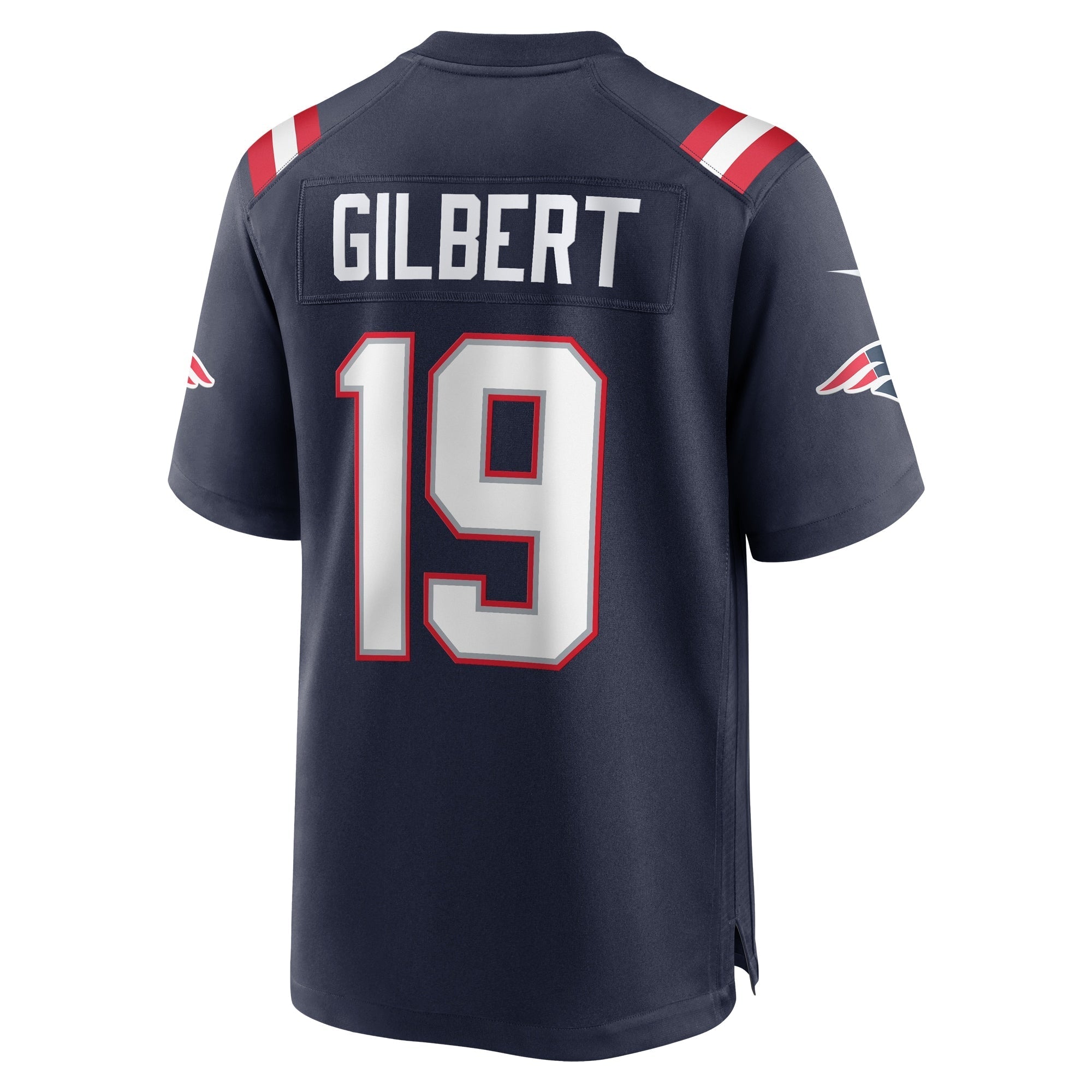 Men's Nike Garrett Gilbert Navy New England Patriots Home Game Player Jersey - vstockx