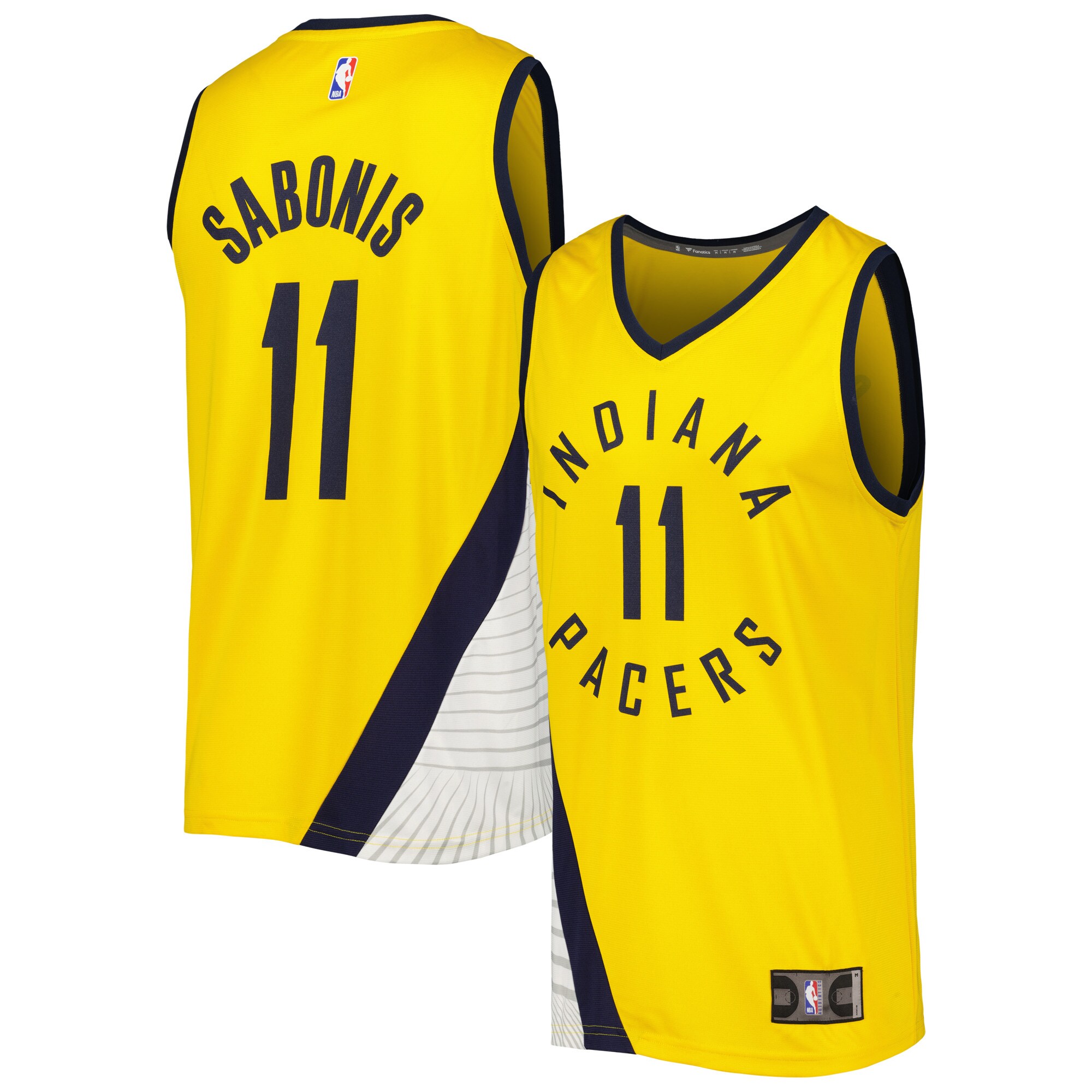 Domantas Sabonis Indiana Pacers Fanatics Branded Fast Break Player Replica Jersey - Statement Edition - Gold - vstockx