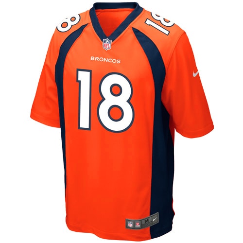 Peyton Manning Denver Broncos Nike Youth Team Color Game Jersey - Orange - vstockx