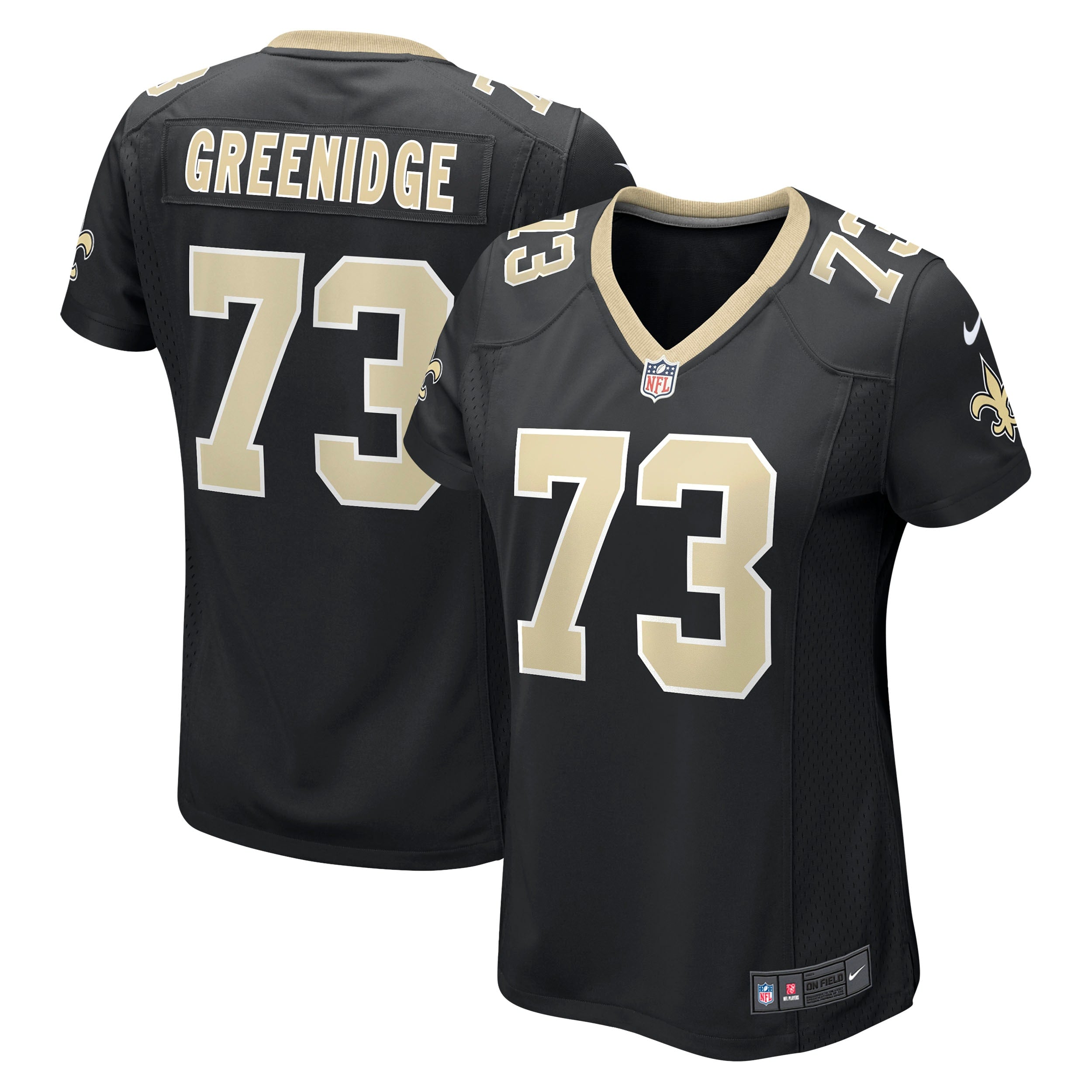 Women's Nike Ethan Greenidge Black New Orleans Saints Game Jersey - vstockx