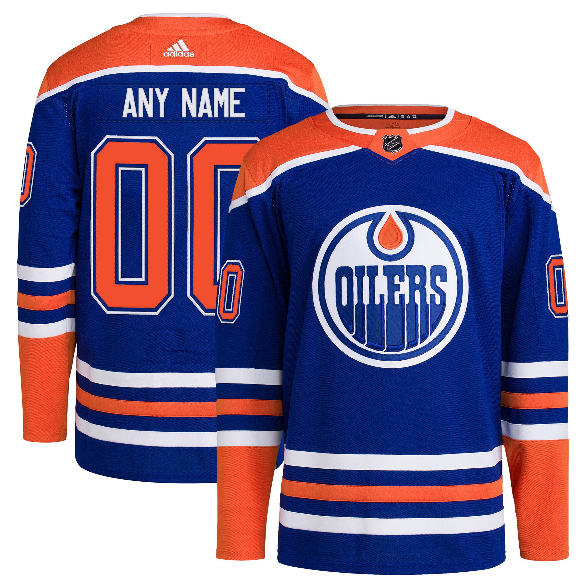 Edmonton Oilers adidas Home Primegreen Authentic Pro Custom Jersey - Royal - vstockx
