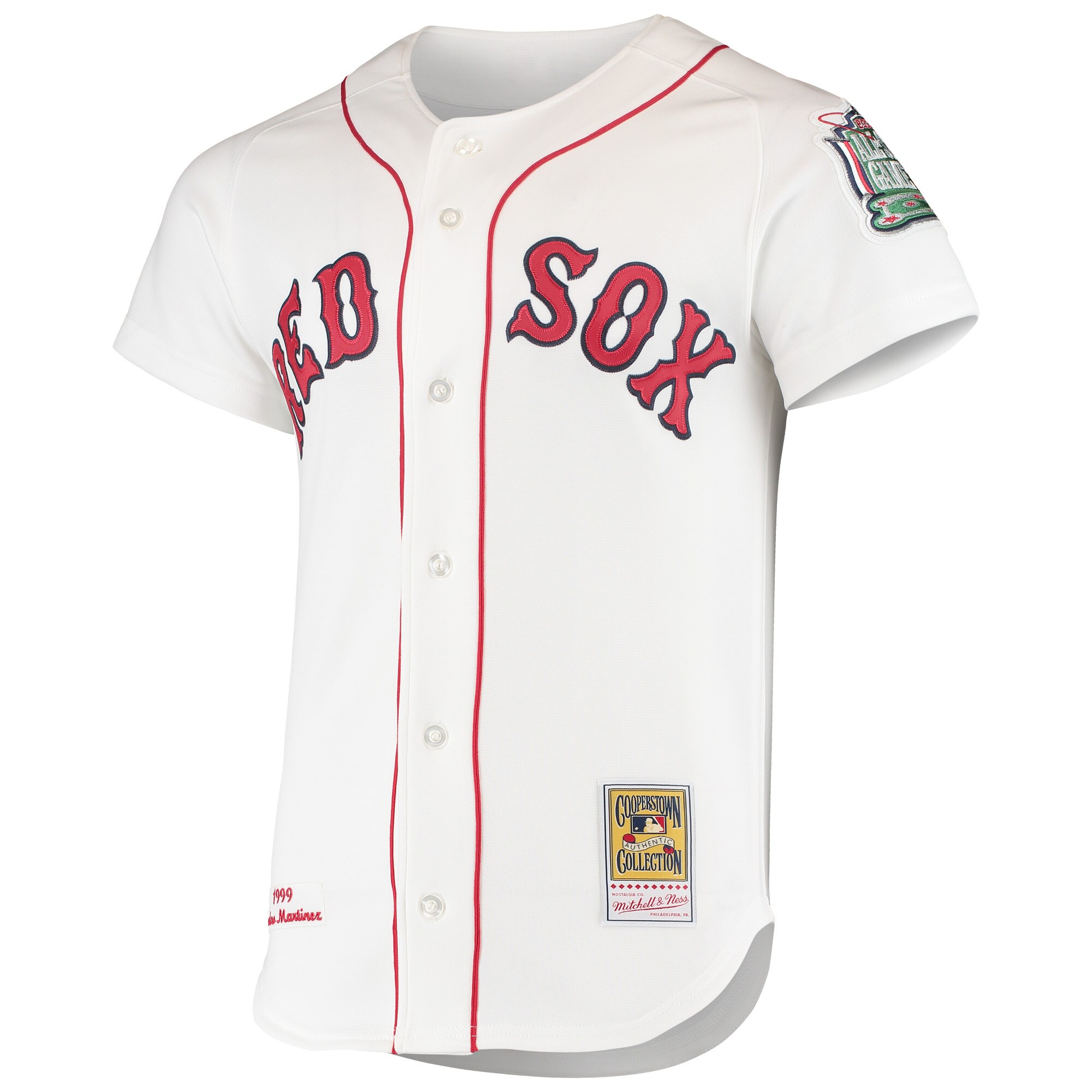 Pedro Martinez Boston Red Sox Mitchell & Ness 1999 Cooperstown Collection Home Authentic Jersey - White - vstockx