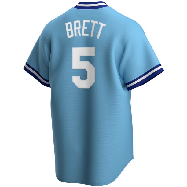 Men's Kansas City Royals George Brett Light Blue Road Cooperstown Collection Team Jersey - vstockx