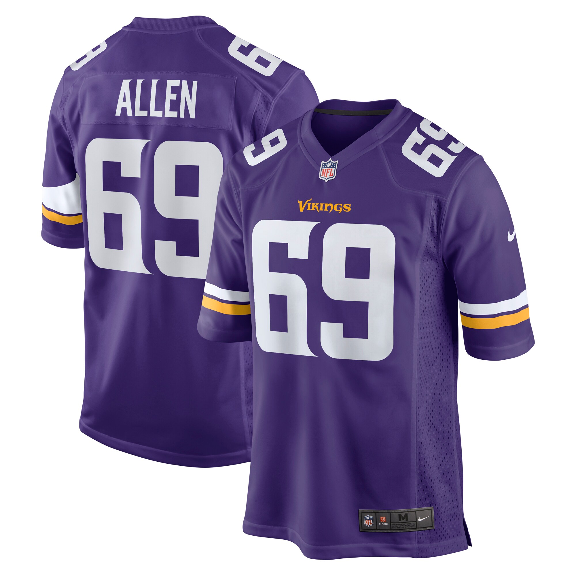 Jared Allen Minnesota Vikings Nike Retired Player Game Jersey - Purple - vstockx