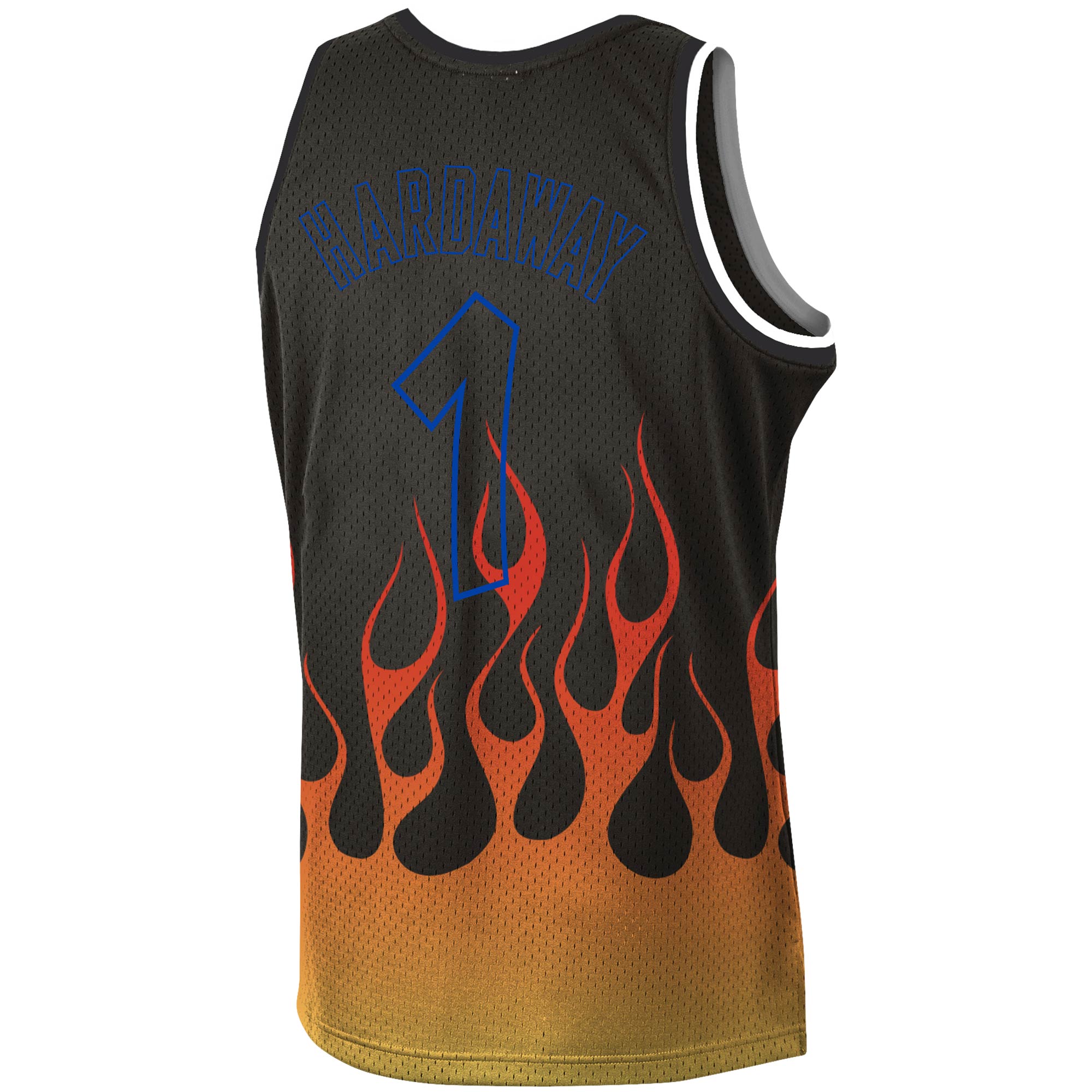 Penny Hardaway Orlando Magic Mitchell & Ness 1994-95 Hardwood Classics Flames Swingman Jersey - Black - vstockx