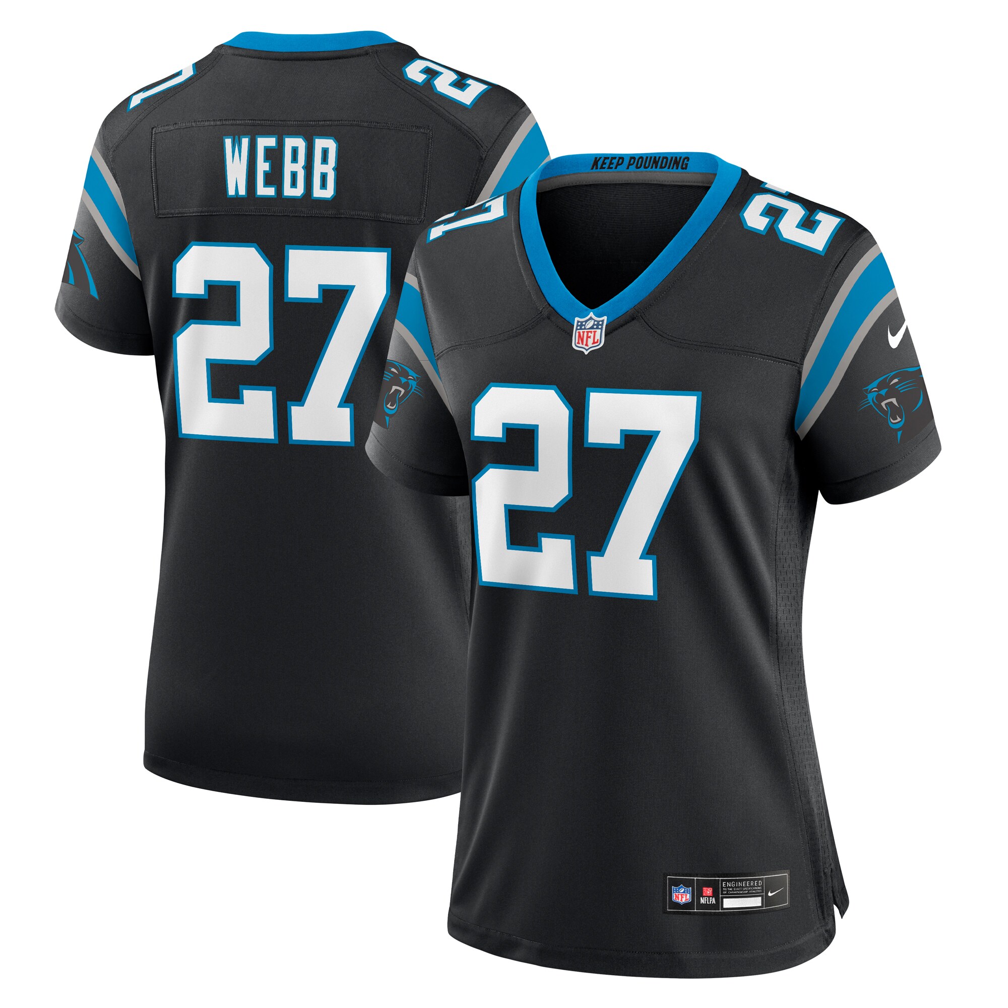 Sam Webb Carolina Panthers Nike Women's Team Game Jersey - Black - vstockx