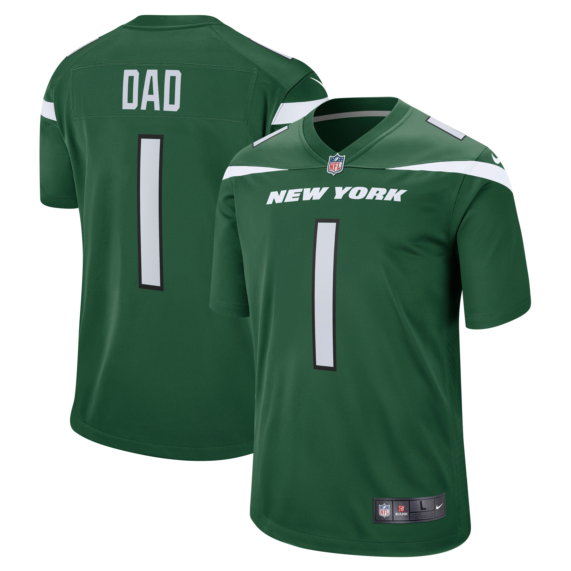 Number 1 Dad New York Jets Nike Game Jersey - Gotham Green - vstockx