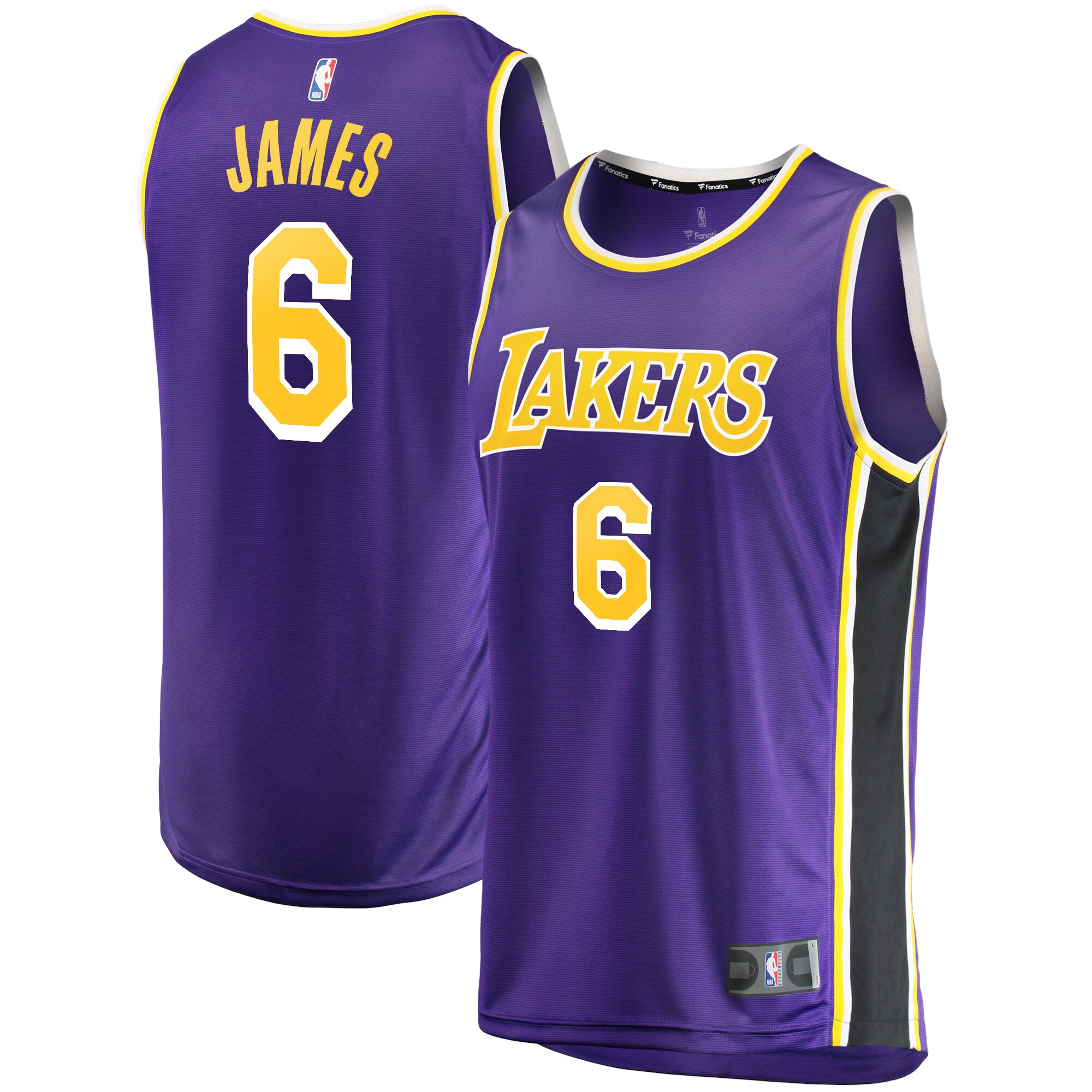 LeBron James Los Angeles Lakers Fanatics Branded Youth 2021/22 #6 Fast Break Replica Player Jersey Purple - Statement Edition - vstockx