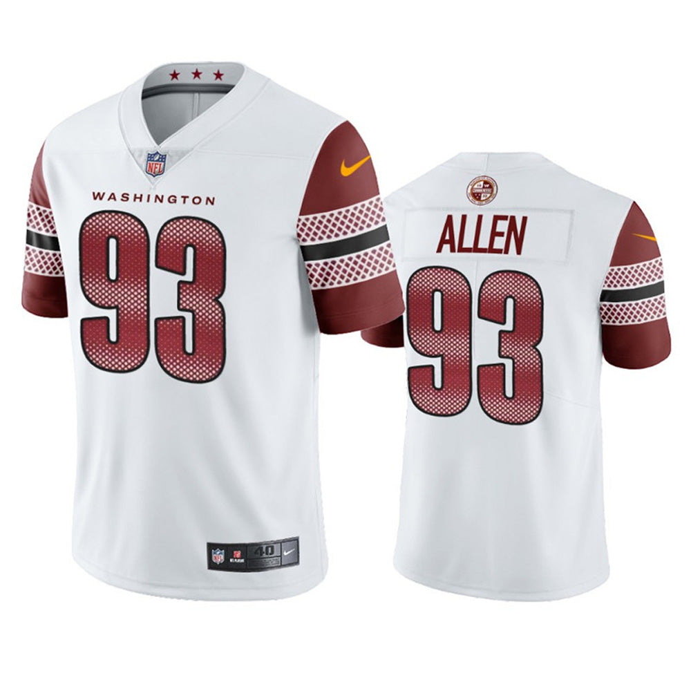 Youth Washington Commanders Johnathan Allen Vapor Jersey - White - vstockx