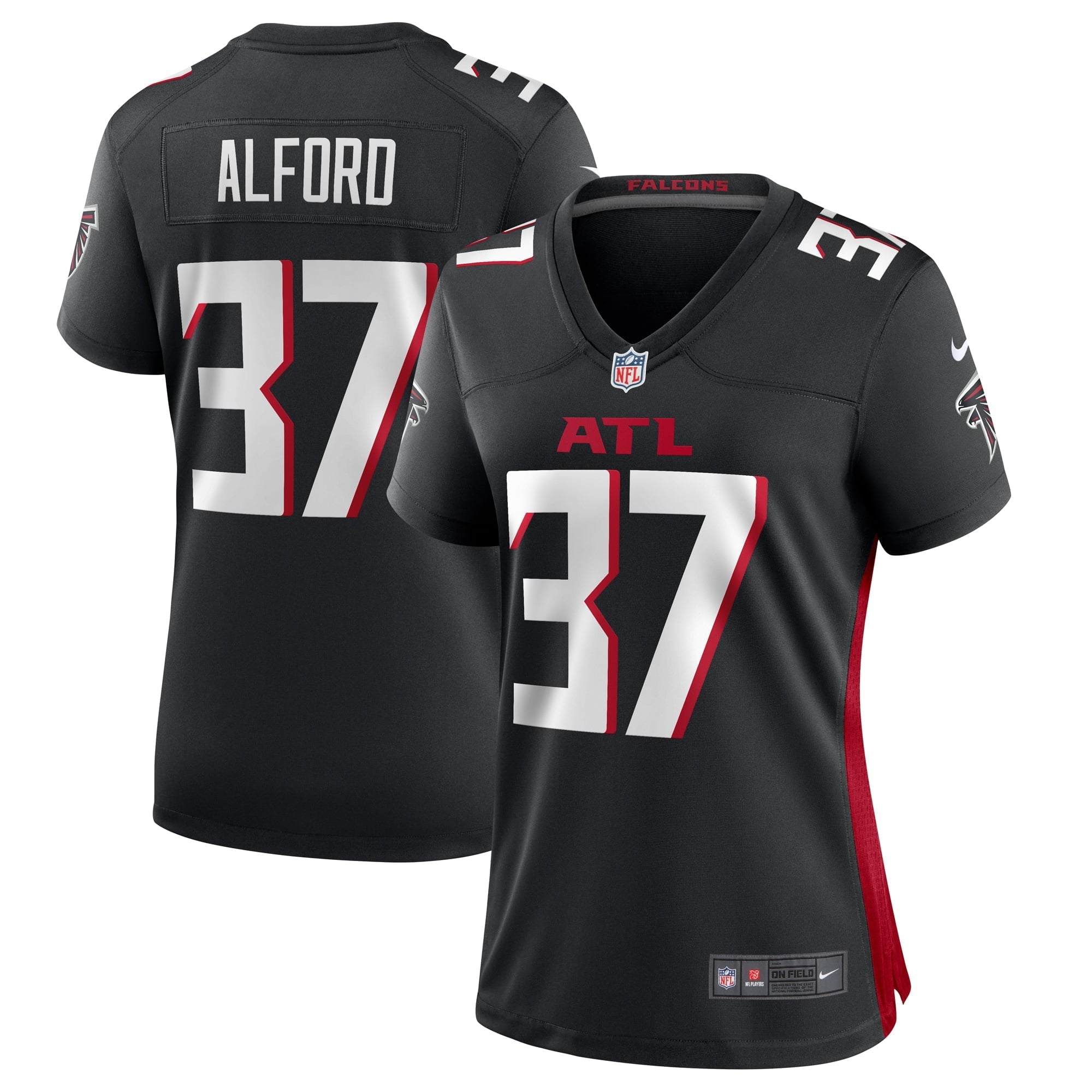 Women's Nike Dee Alford Black Atlanta Falcons Player Game Jersey - vstockx