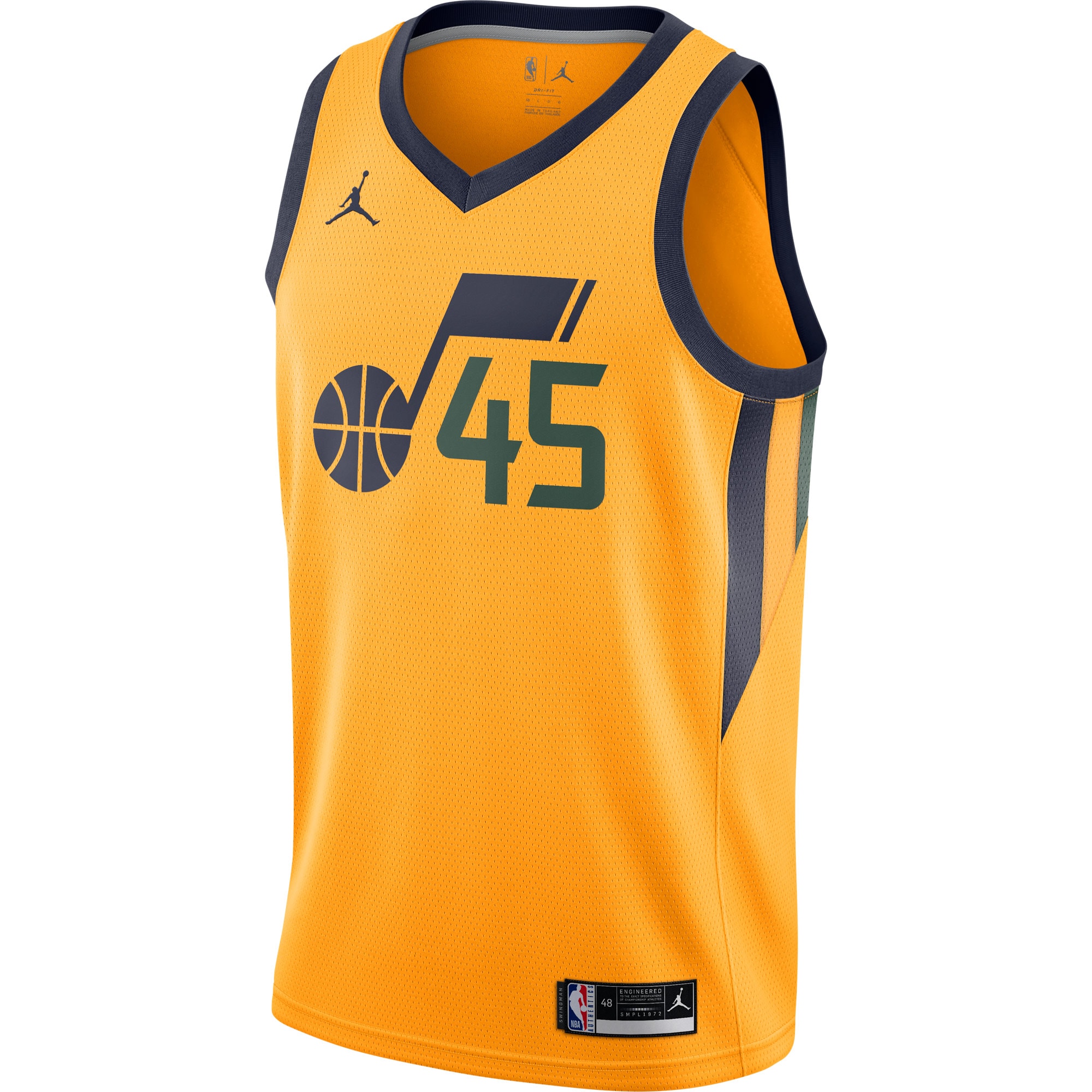 Donovan Mitchell Utah Jazz Jordans Brand 2020/21 Swingman Jersey - Statement Edition - Gold - vstockx