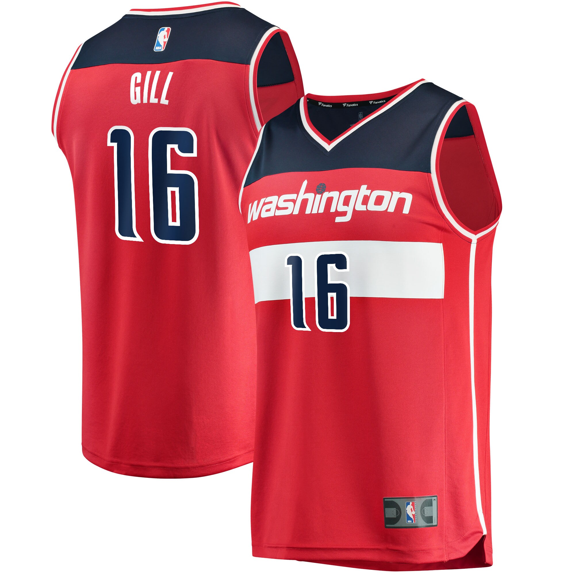 Anthony Gill Washington Wizards Fanatics Branded 2021/22 Fast Break Replica Jersey - Icon Edition - Red - vstockx
