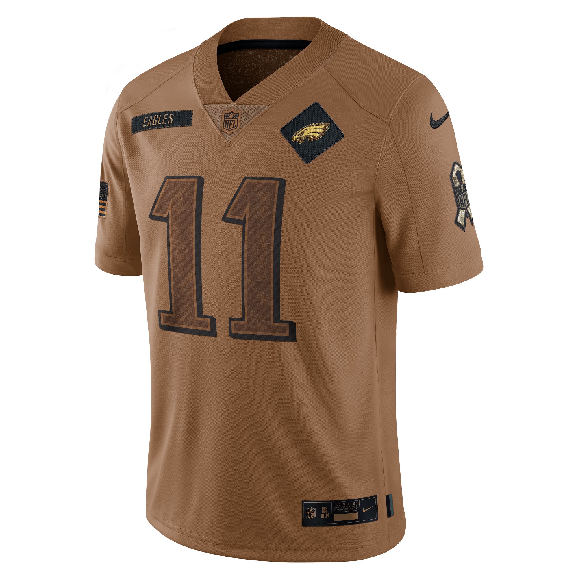 A.J. Brown Philadelphia Eagles Nike 2023 Salute To Service Limited Jersey - Brown - vstockx