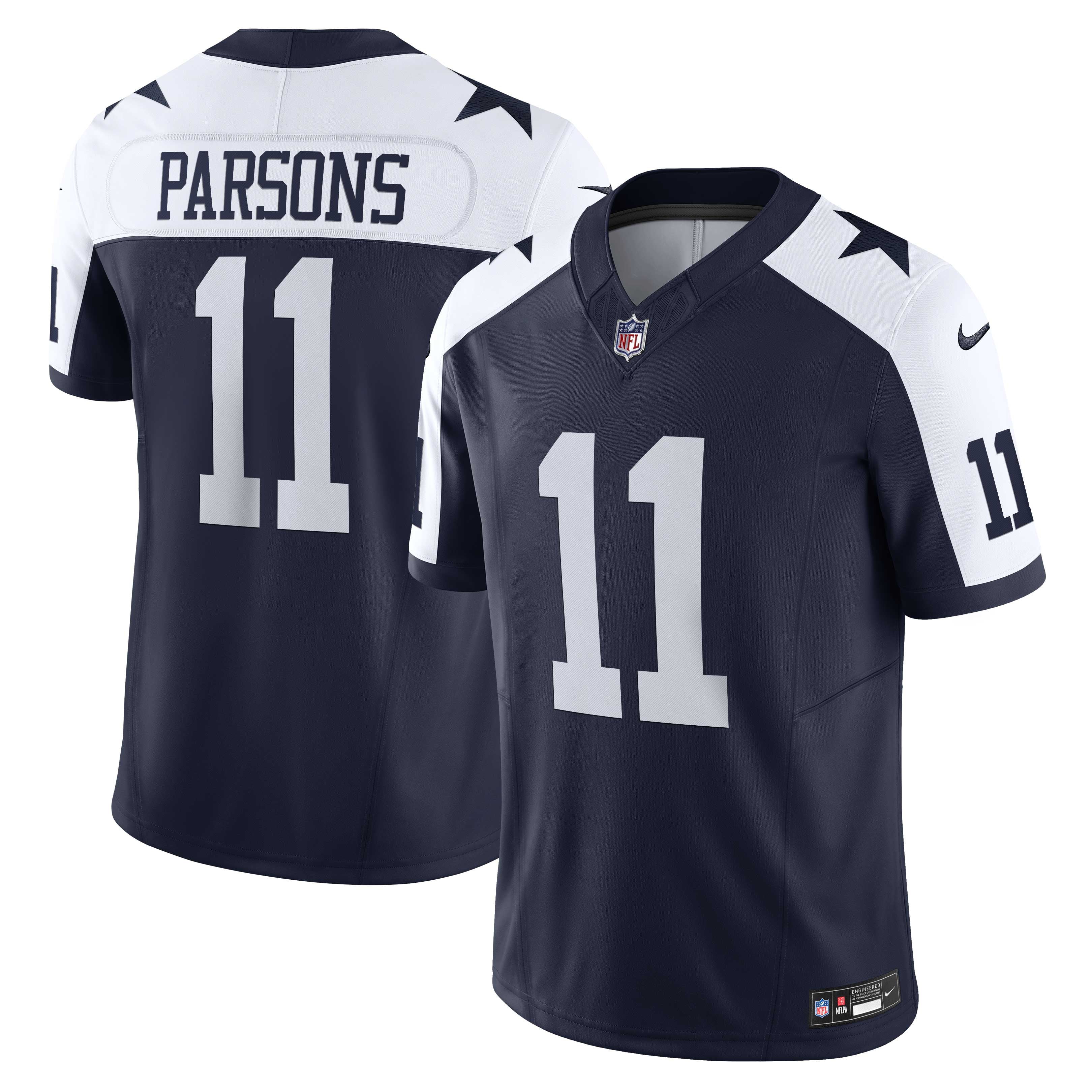 Men's Nike Micah Parsons Navy Dallas Cowboys Vapor F.U.S.E. Limited Jersey - vstockx