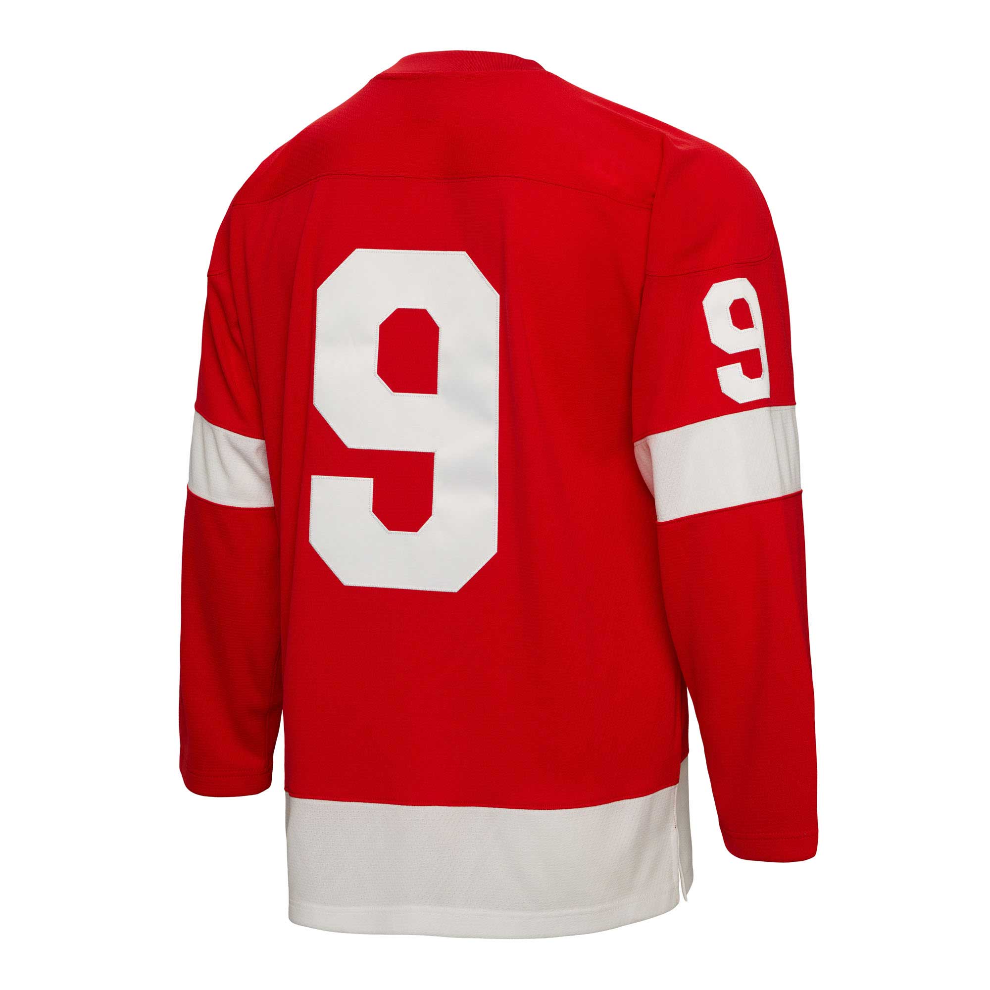 Gordie Howe Detroit Red Wings Mitchell & Ness 1960/61 Captain Patch Blue Line Player Jersey - Red - vstockx