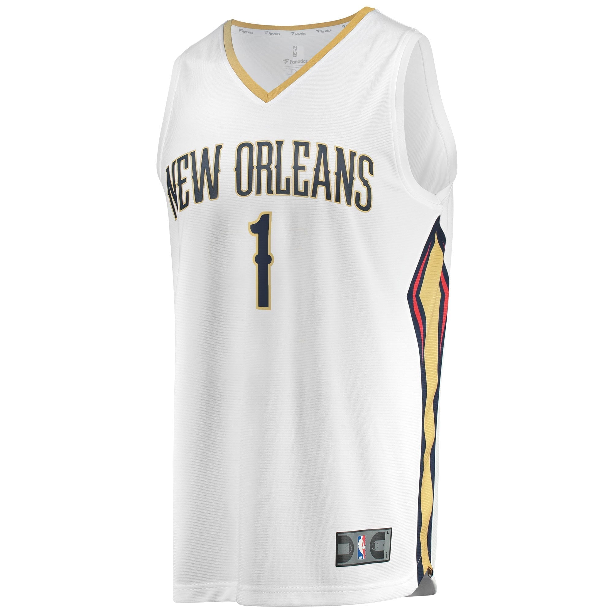 Men's Fanatics Branded Zion Williamson White New Orleans Pelicans Replica Fast Break Jersey - Association Edition - vstockx