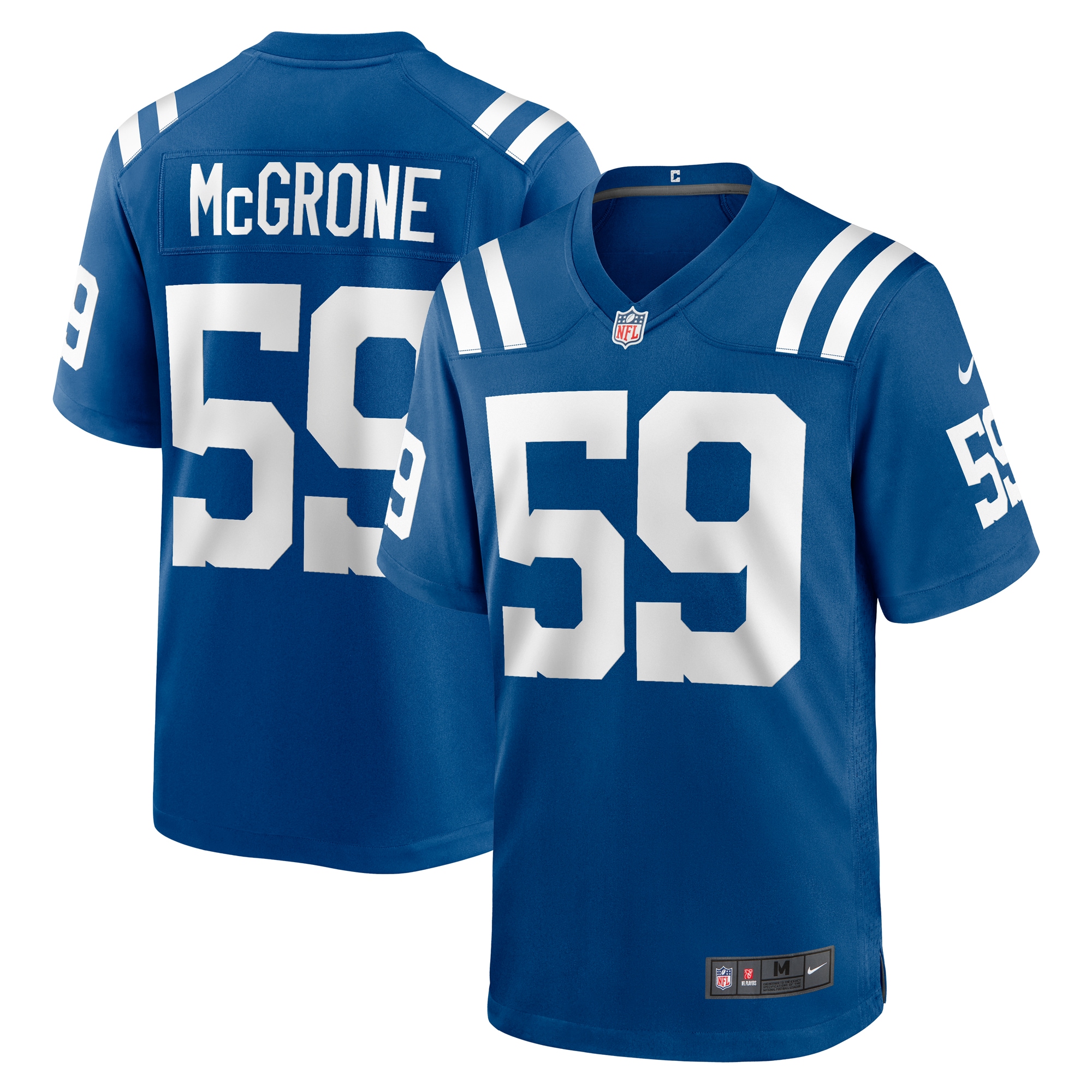 Cameron McGrone Indianapolis Colts Nike Team Game Jersey - Royal - vstockx