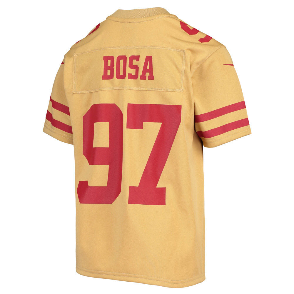 Youth San Francisco 49ers Nick Bosa Inverted Team Game Jersey Gold - vstockx
