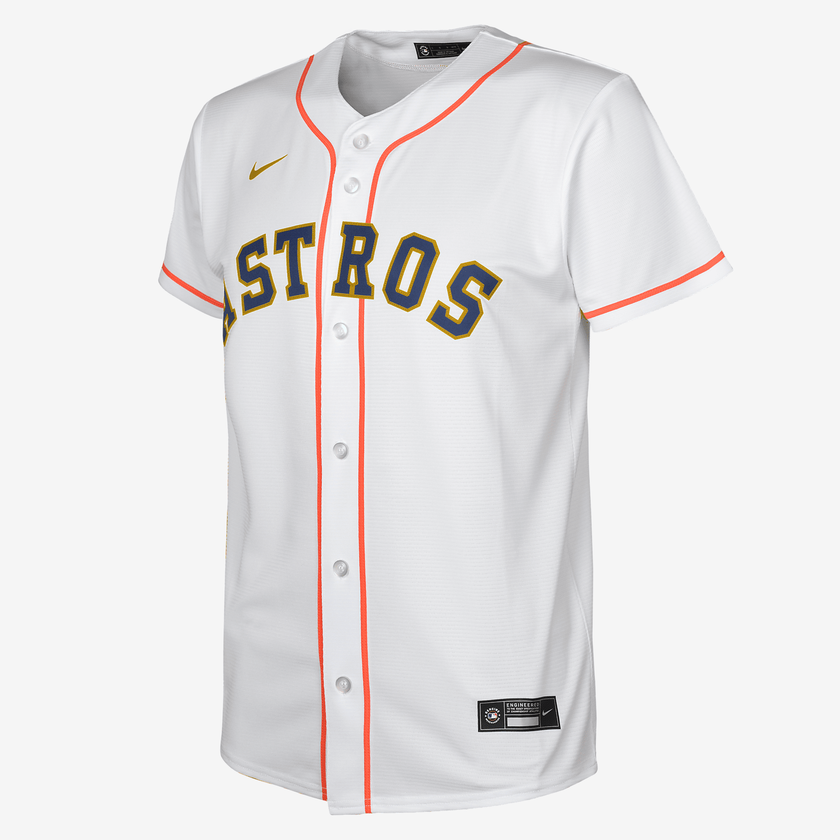 Houston Astros 2022 World Series Champions Gold Big Kids' Nike MLB Replica Baseball Jersey - White - vstockx