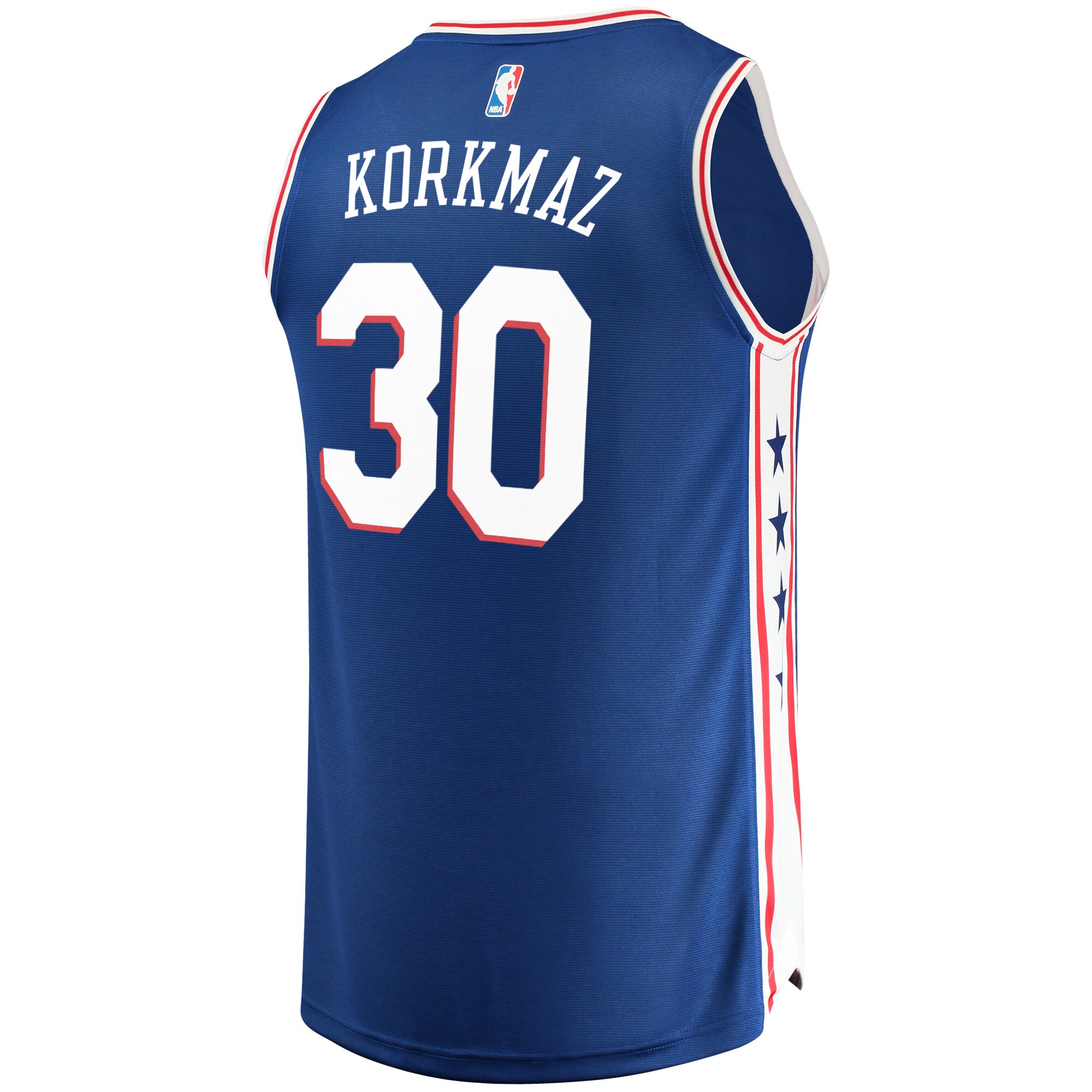 Furkan Korkmaz Philadelphia 76ers Fanatics Branded Fast Break Replica Player Jersey - Icon Edition - Royal - vstockx