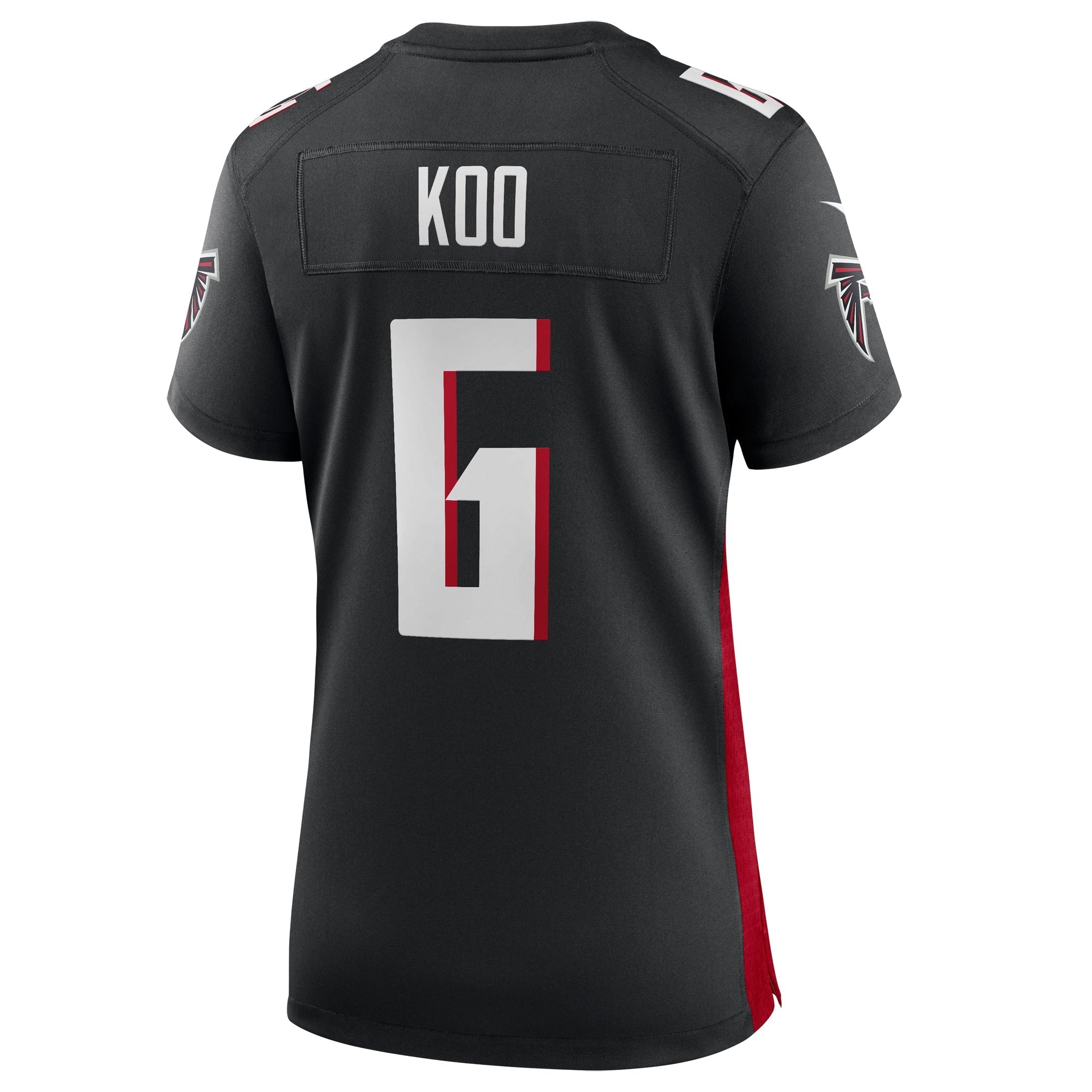 Women's Nike Younghoe Koo Black Atlanta Falcons Team Game Jersey - vstockx