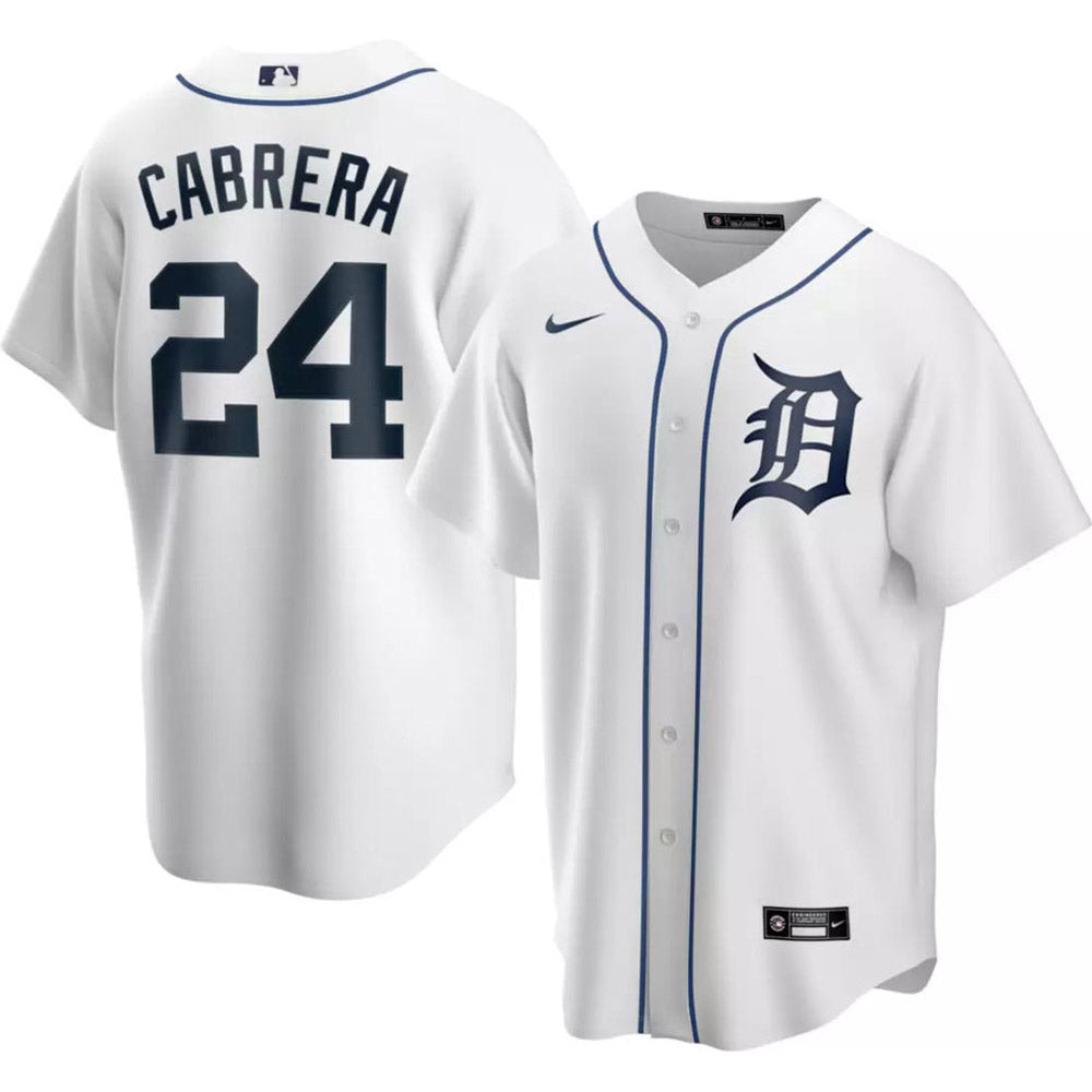 Youth Detroit Tigers Miguel Cabrera Cool Base Replica Home Jersey - White - vstockx